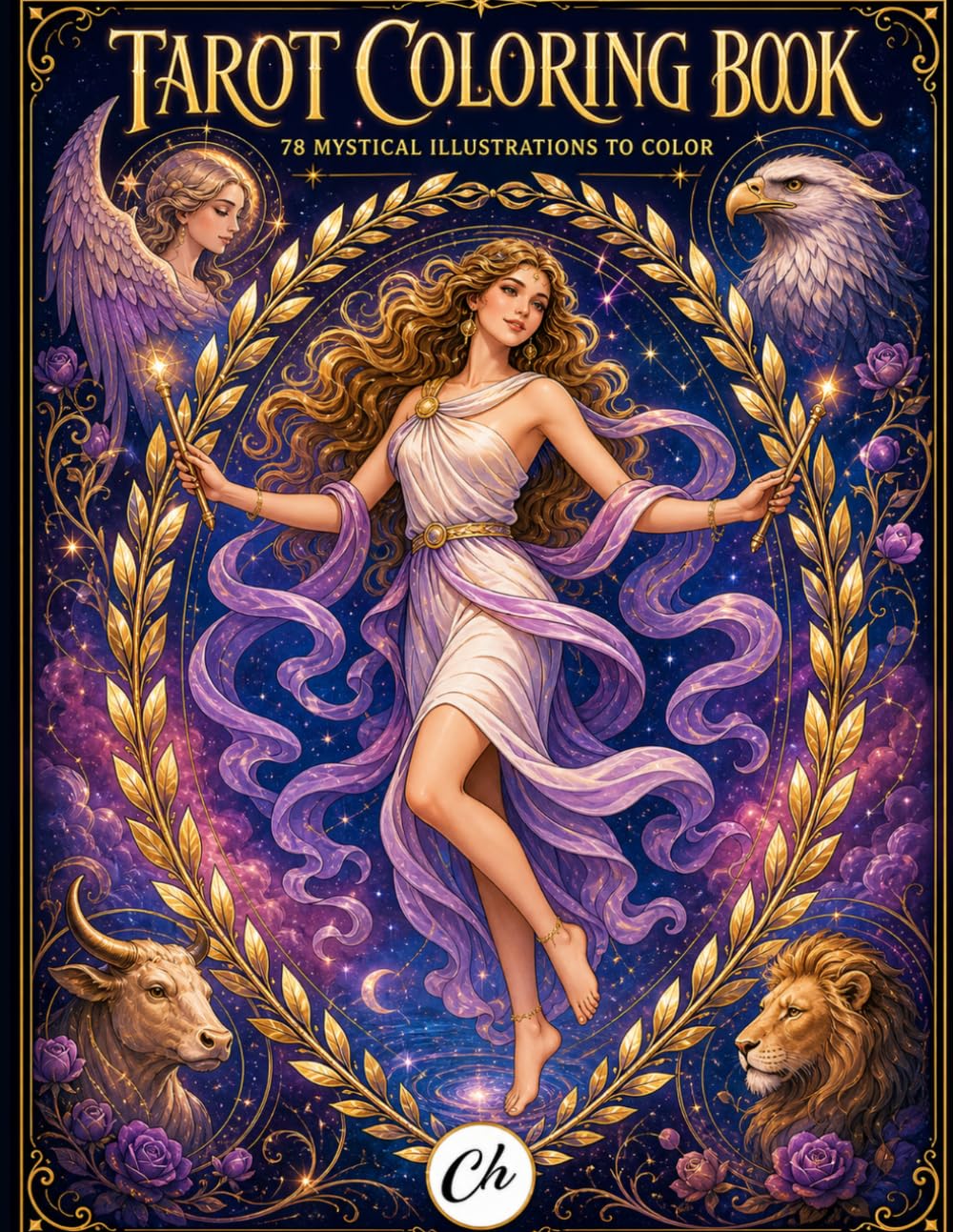 capítulo por capítulo baixar TAROT COLORING BOOK: A Complete 78-Card Art Nouveau Coloring Journey Through the Major & Minor Arcana