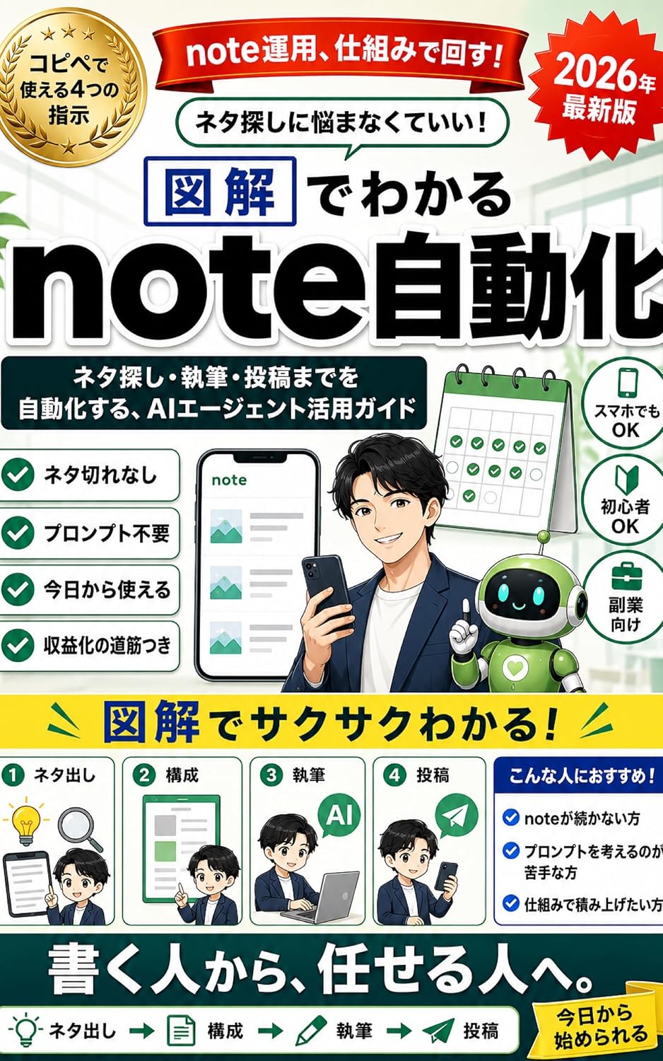 capítulo por capítulo baixar AI Agent ni Makaseru note Fukugyo: Netasagashi kara Shippitsu Toko made wo Jidoka suru note Fukugyo ga Tsuzukanai Hito no tameno Shikumika Guide (Japanese Edition)