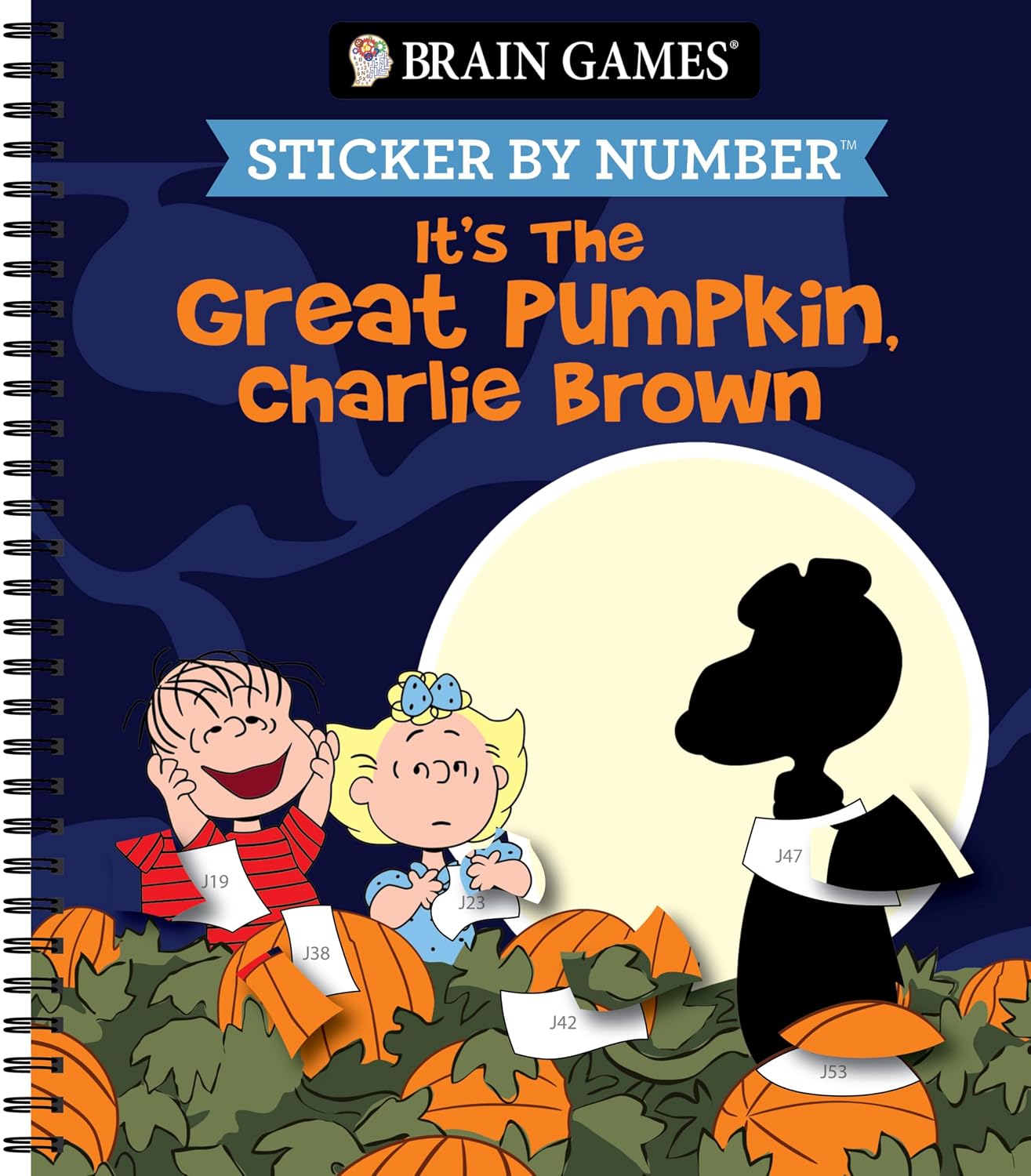 ler totalmente Brain Games - Sticker by Number: It's the Great Pumpkin, Charlie Brown (Halloween)