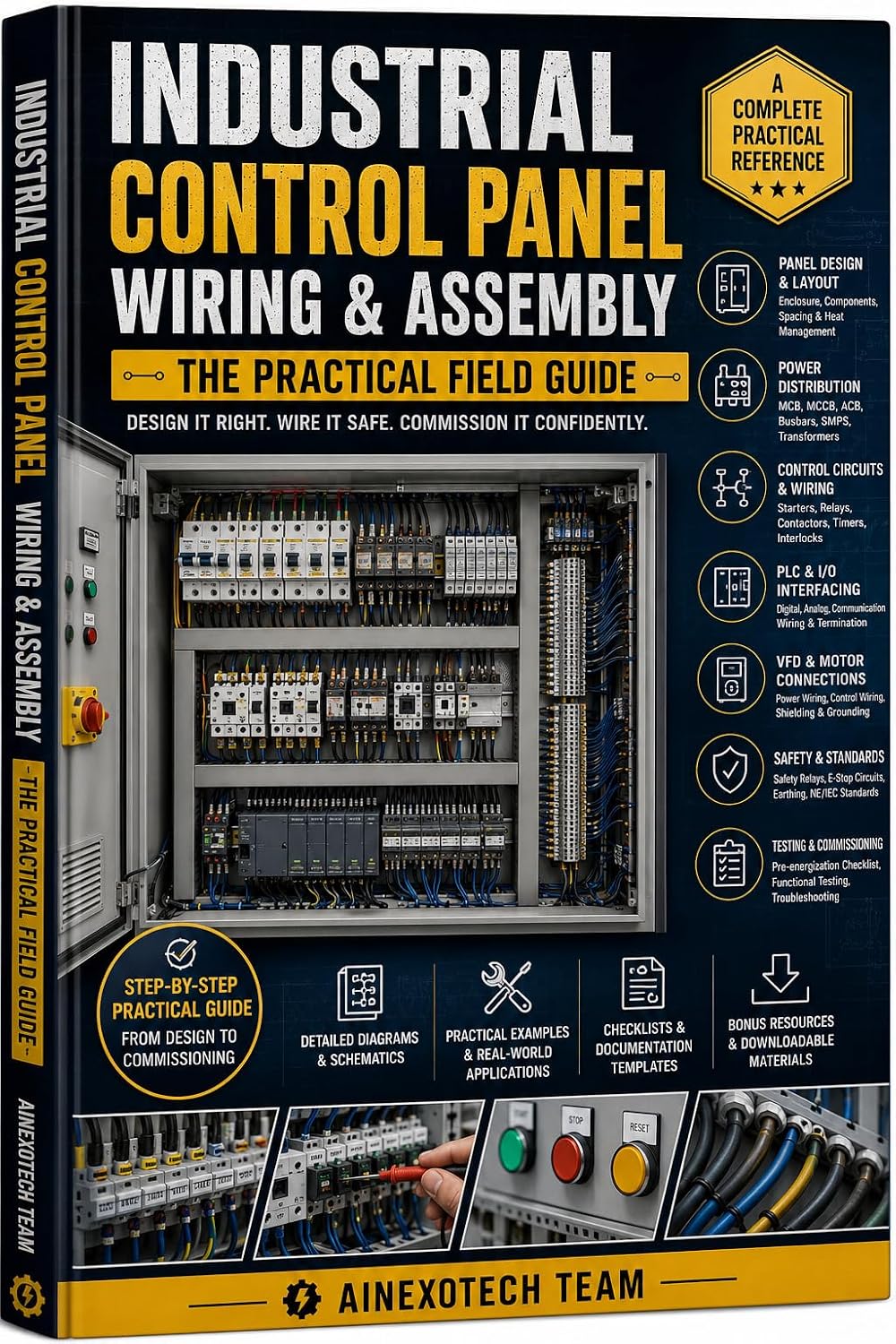 ler totalmente Industrial Control Panel Wiring & Assembly The Practical Field Guide: A Hands-On Guide to Panel Layout, Component Selection, Wiring Standards, Assembly,... & Troubleshooting (English Edition)