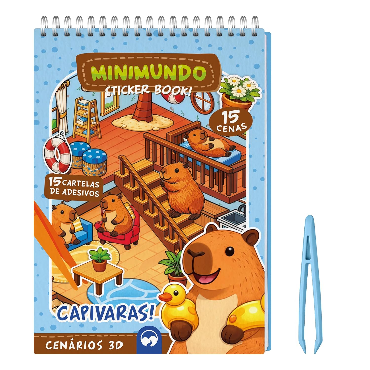 capítulo por capítulo baixar Capivaras - Minimundo Sticker Book: 15 Cenários, 15 Cartelas de Adesivos para colar e Pinça Plástica