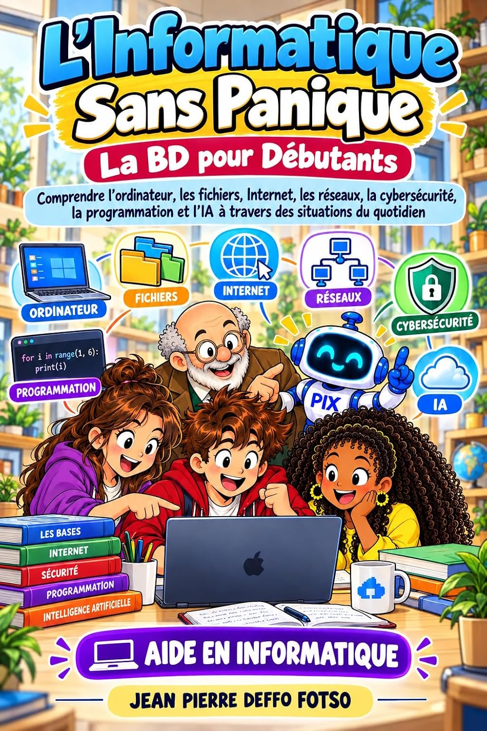 ler totalmente L’Informatique Sans Panique – La BD pour Débutants: Comprendre l’ordinateur, les fichiers, Internet, les réseaux, la cybersécurité, la programmation et... des situations du quotidien (French Edition)