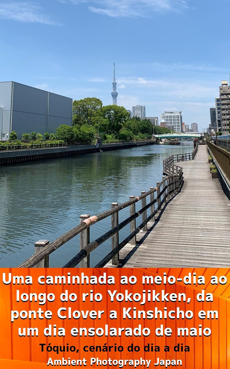 Uma caminhada ao meio-dia ao longo do rio Yokojikken, da ponte Clover a Kinshicho em um dia ensolarado de maio: Tóquio, cenário do dia a dia baixar livro de graça