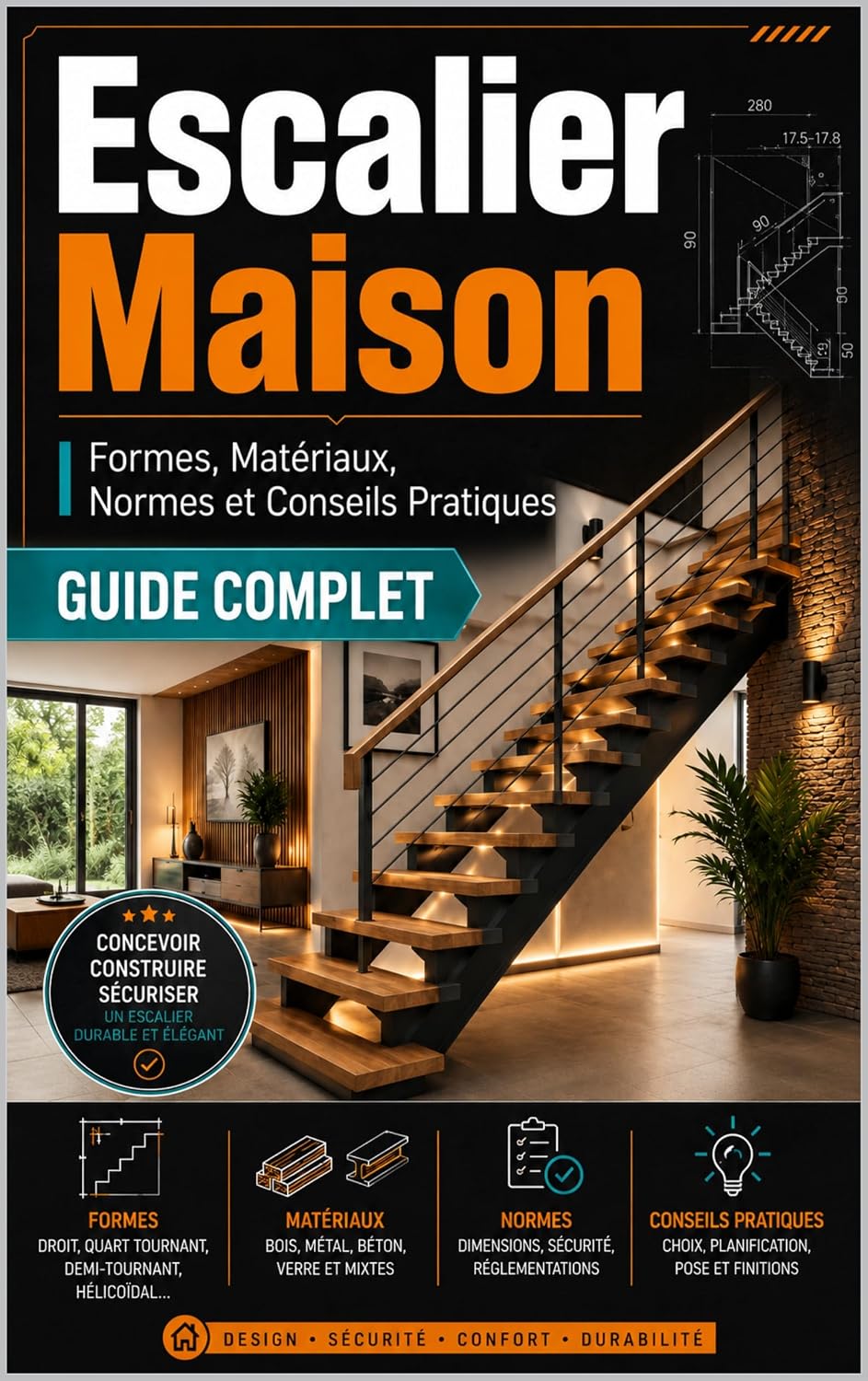 capítulo por capítulo baixar Escalier Maison: Formes, Matériaux, Normes et Conseils Pratiques: Guide complet pour choisir, concevoir, sécuriser et entretenir un escalier adapté à votre intérieur ou extérieur ! (French Edition)