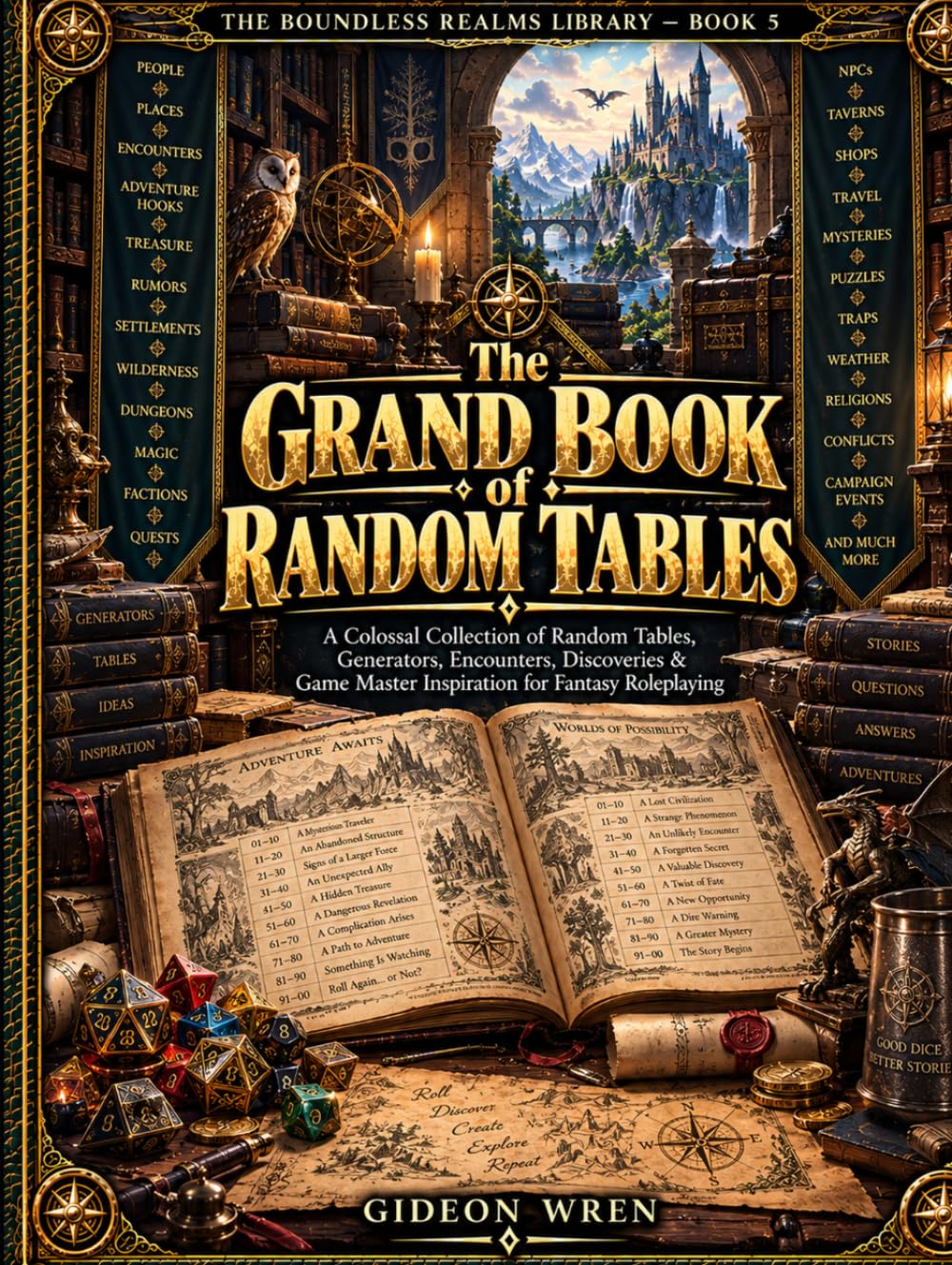The Grand Book of Random Tables: A Colossal Collection of Random Tables, Generators, Encounters, Discoveries & Game Master Inspiration for Fantasy Roleplaying (The Boundless Realms Library) baixar livro de graça