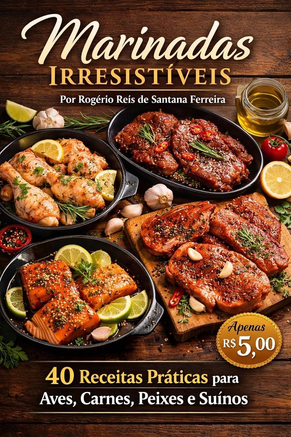 ler totalmente 40 Marinadas Irresistíveis: Transforme carnes, aves, peixes e suínos com receitas fáceis, suculentas e cheias de sabor – do básico ao gourmet