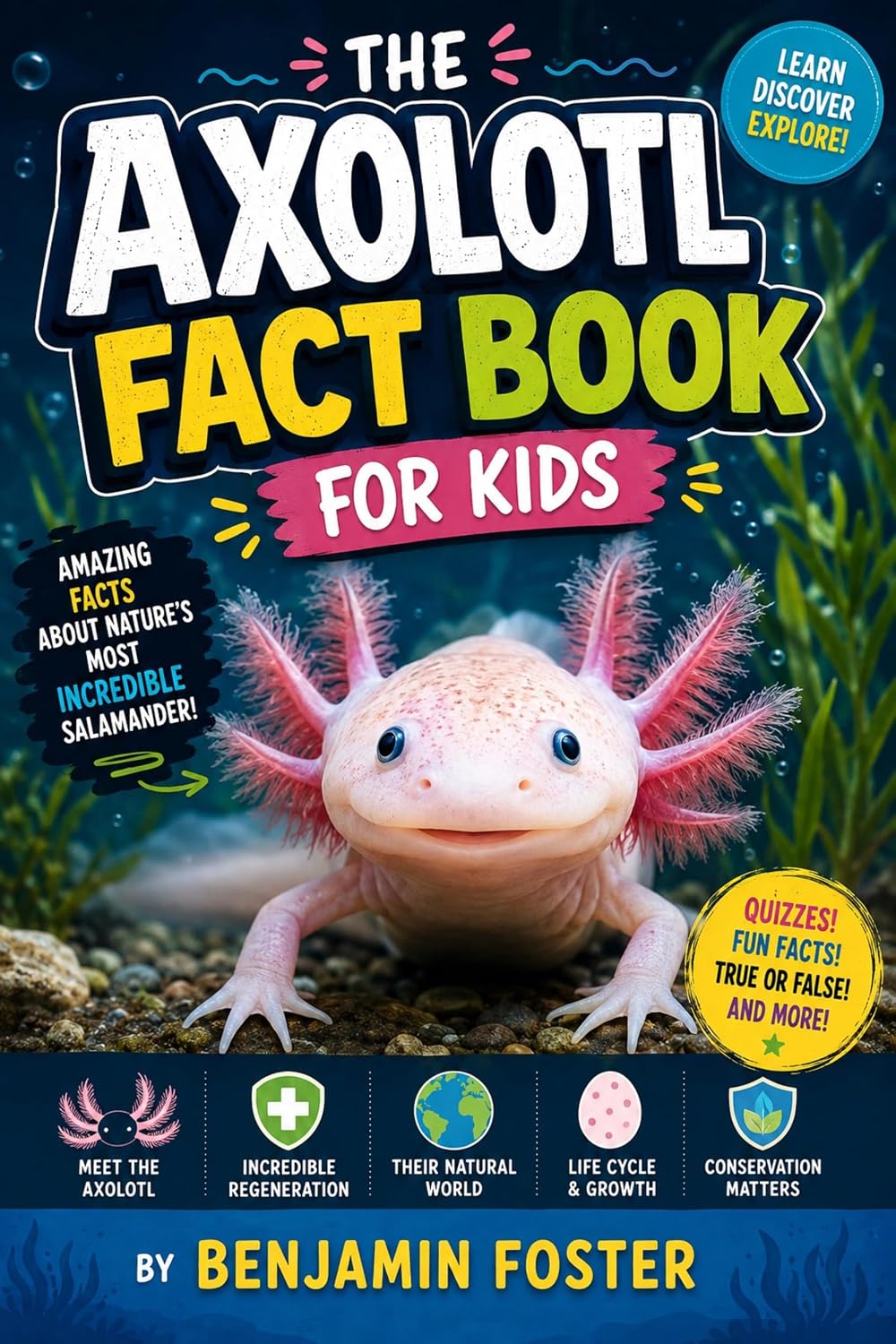 ler totalmente The Axolotl Fact Book For Kids: What new things to discover about this great Amphibian you never heard of (English Edition)