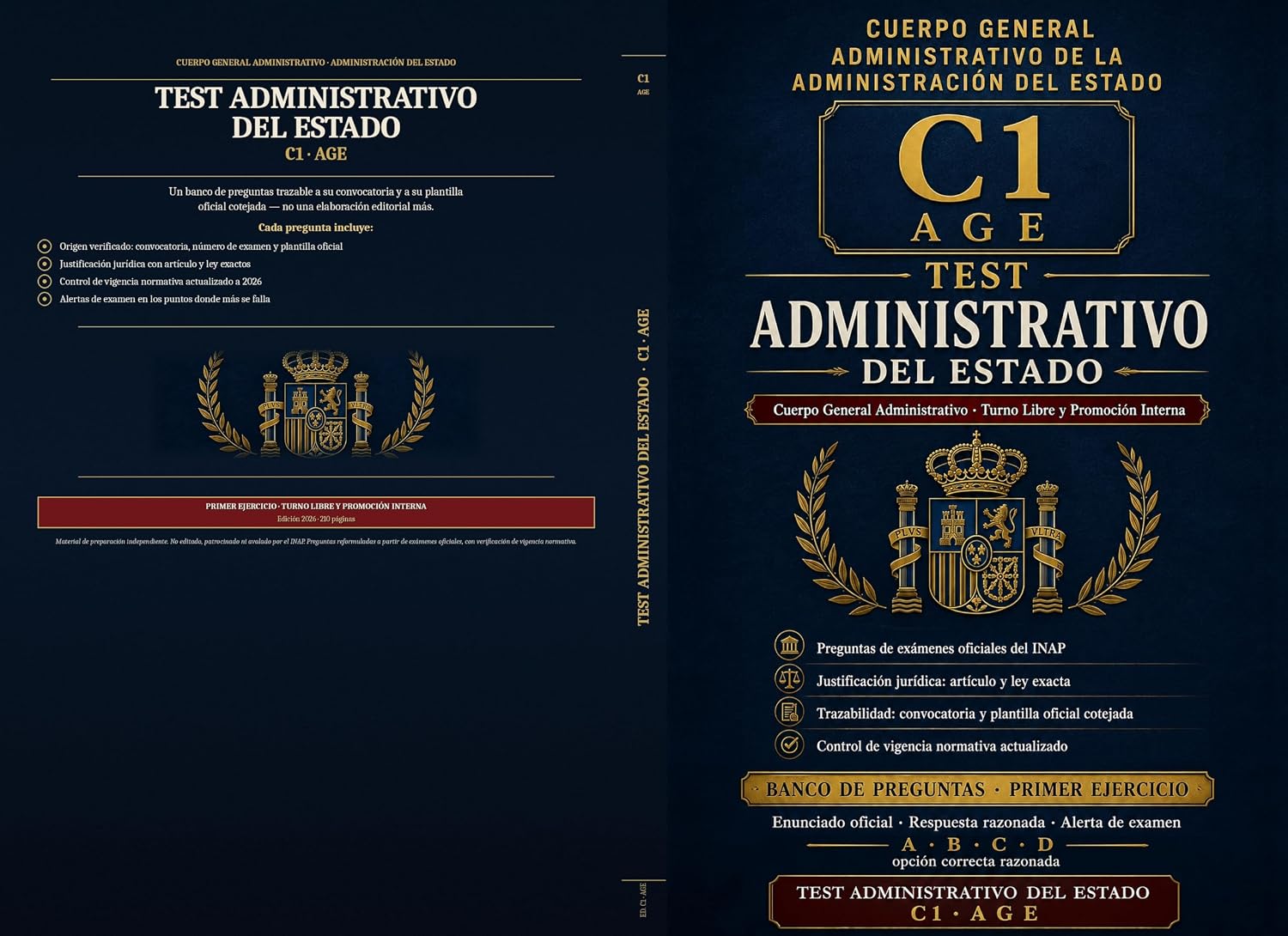capítulo por capítulo baixar Test Administrativo del Estado C1 AGE: Preguntas Oficiales de Exámenes INAP con Respuesta Razonada, Artículo y Ley Citados (Spanish Edition)