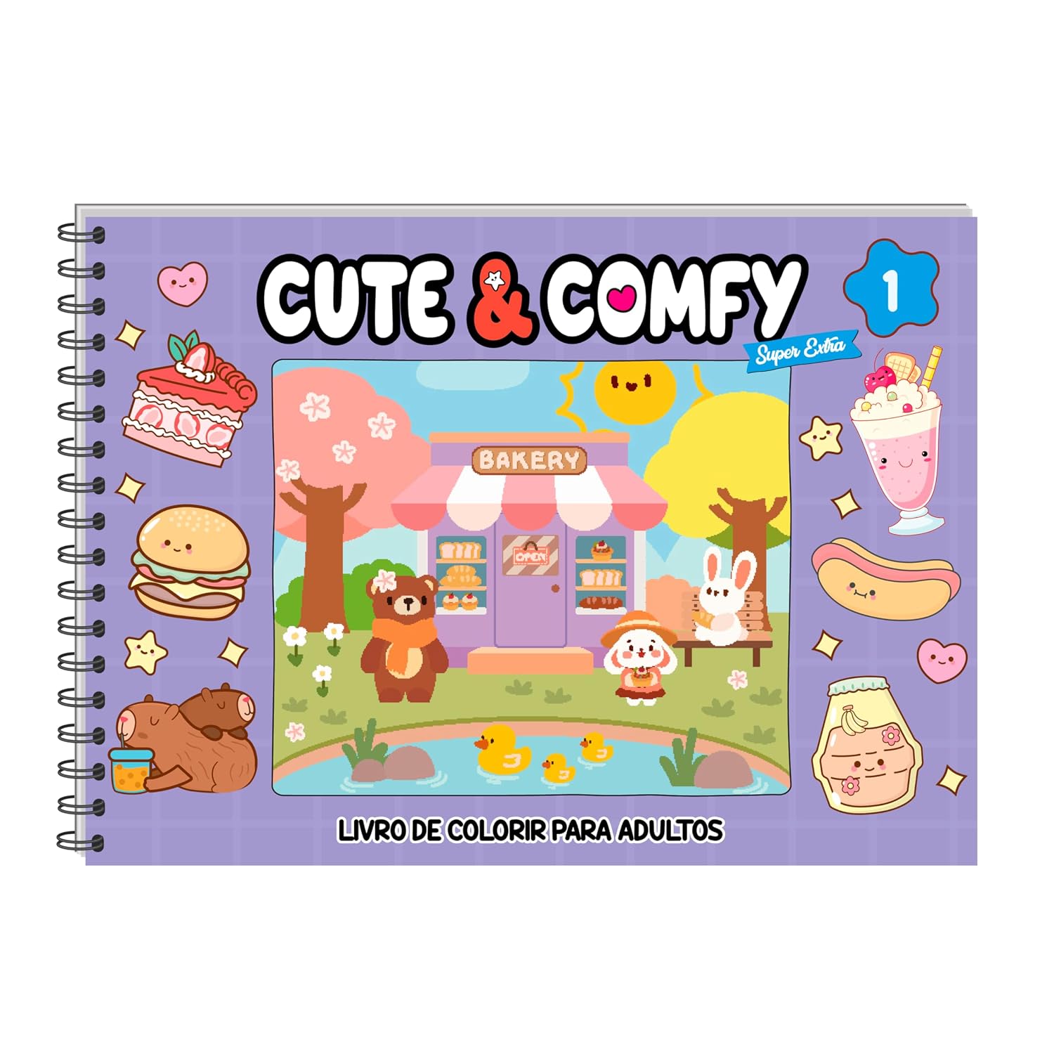 Cute & Comfy Super Extra - Livro de Colorir Adulto - Capa Dura Holográfica baixar o livro de graça