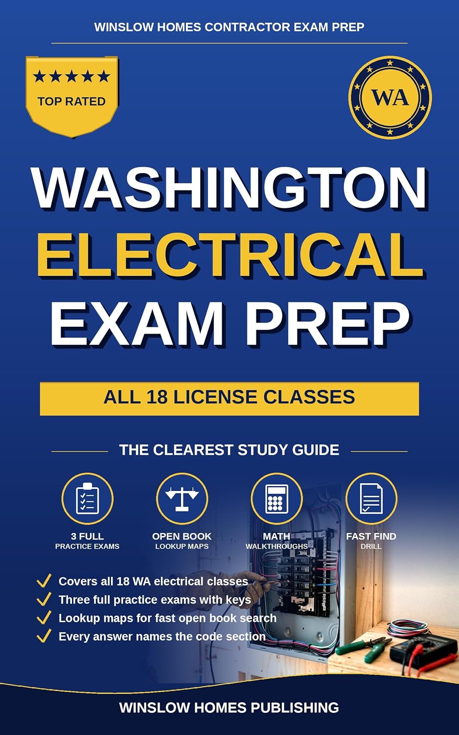 Washington Electrical and Low Voltage Contractor Exam Prep: All 18 License Classifications: Open-Book Study System with Lookup Maps, Practice Exams, Math... Contractor Exam Prep) (English Edition) baixar livro de graça