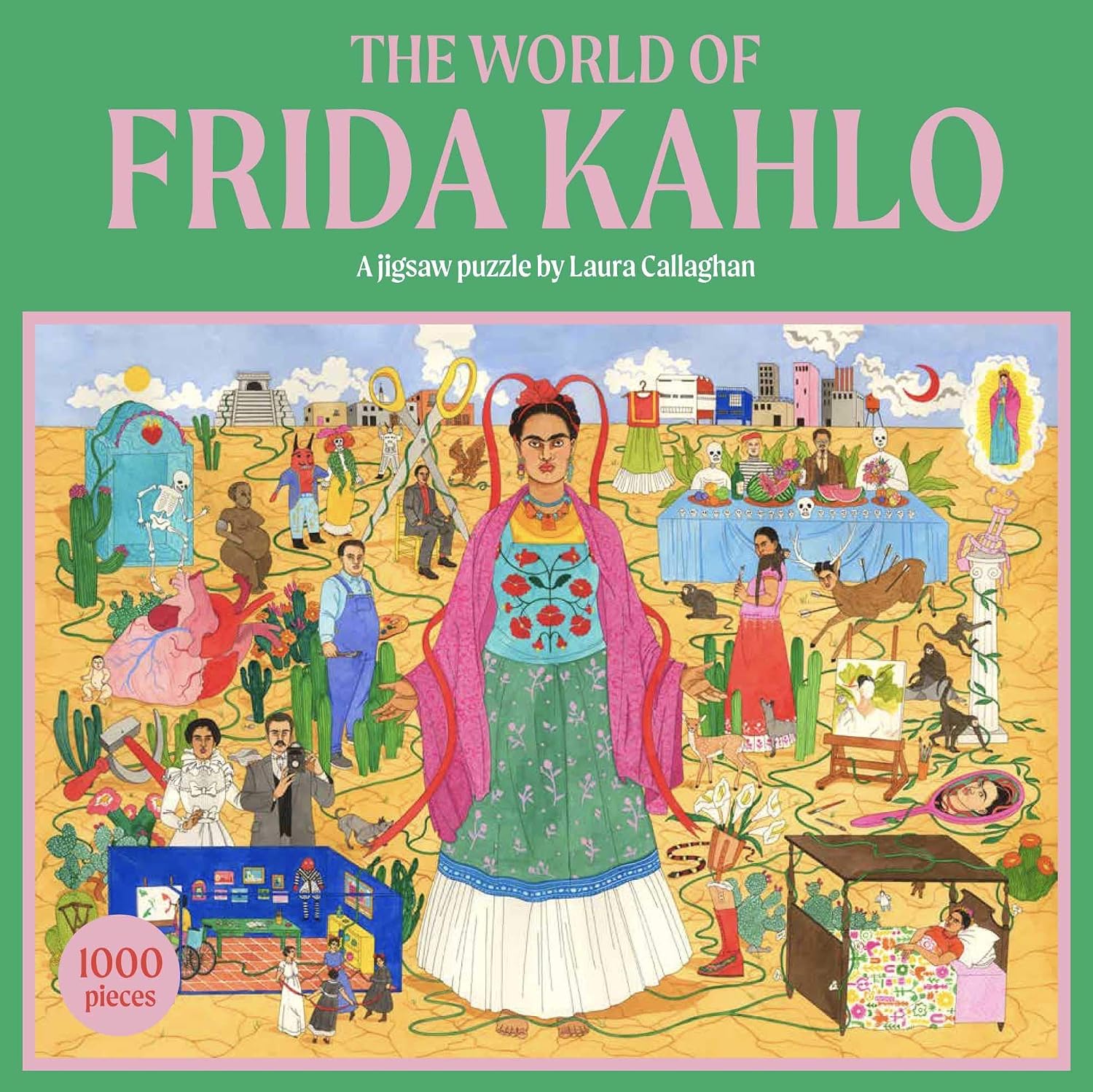 The The World of Frida Kahlo 1000 Piece Puzzle: A Jigsaw Puzzle