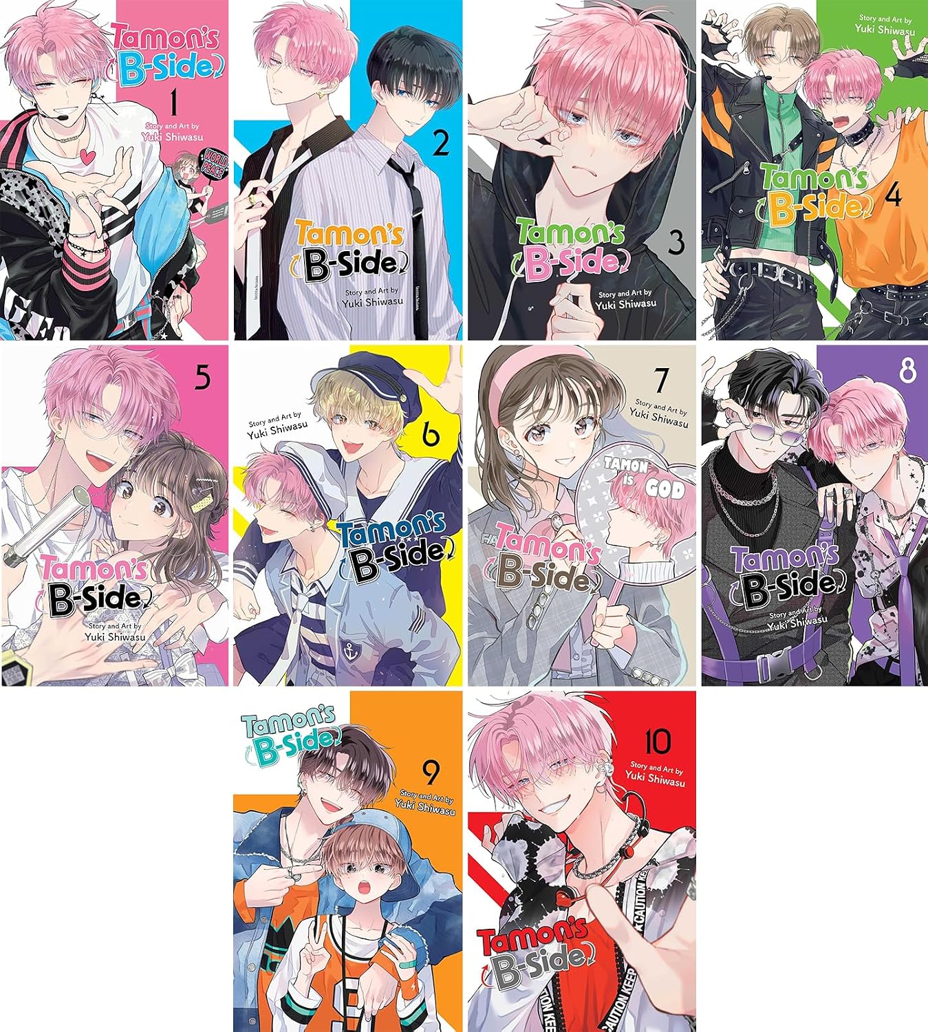 Tamon's B-Side Series Vol.1-10, 10 Books Collection Set by Yuki Shiwasu