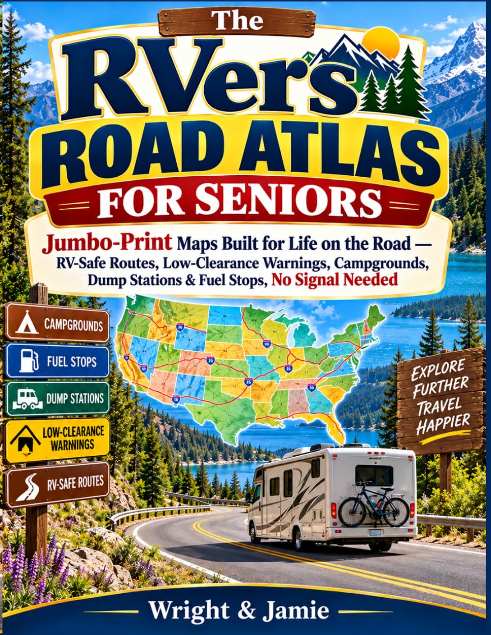 The RVer's Road Atlas for Seniors: Jumbo-Print Maps Built for Life on the Road - RV-Safe Routes, Low-Clearance Warnings, Campgrounds, Dump Stations & Fuel Stops, No Signal Needed baixar livro de graça