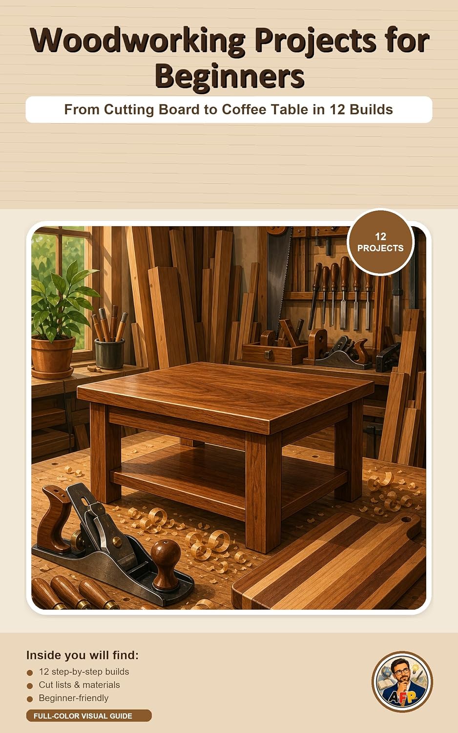 capítulo por capítulo baixar Woodworking Projects for Beginners: From Cutting Board to Coffee Table in 12 Builds (English Edition)