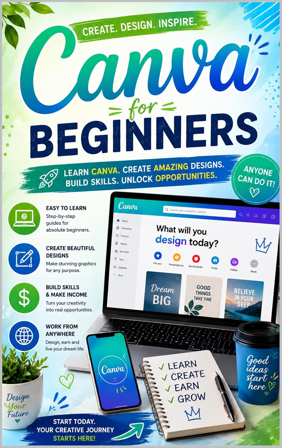 ler totalmente CANVA for Beginners (English Edition)