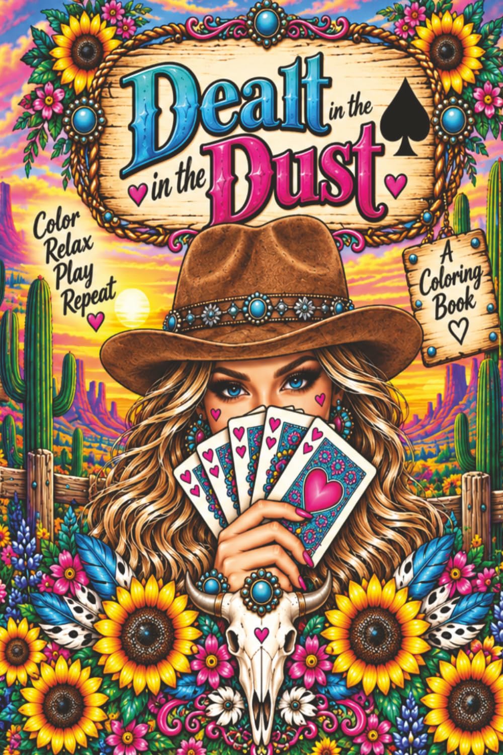 Dealt in the Dust: A Western Coloring Book of Playing Cards, Cowgirl Style, Desert Beauty & Wild-at-Heart Designs baixar o livro de graça
