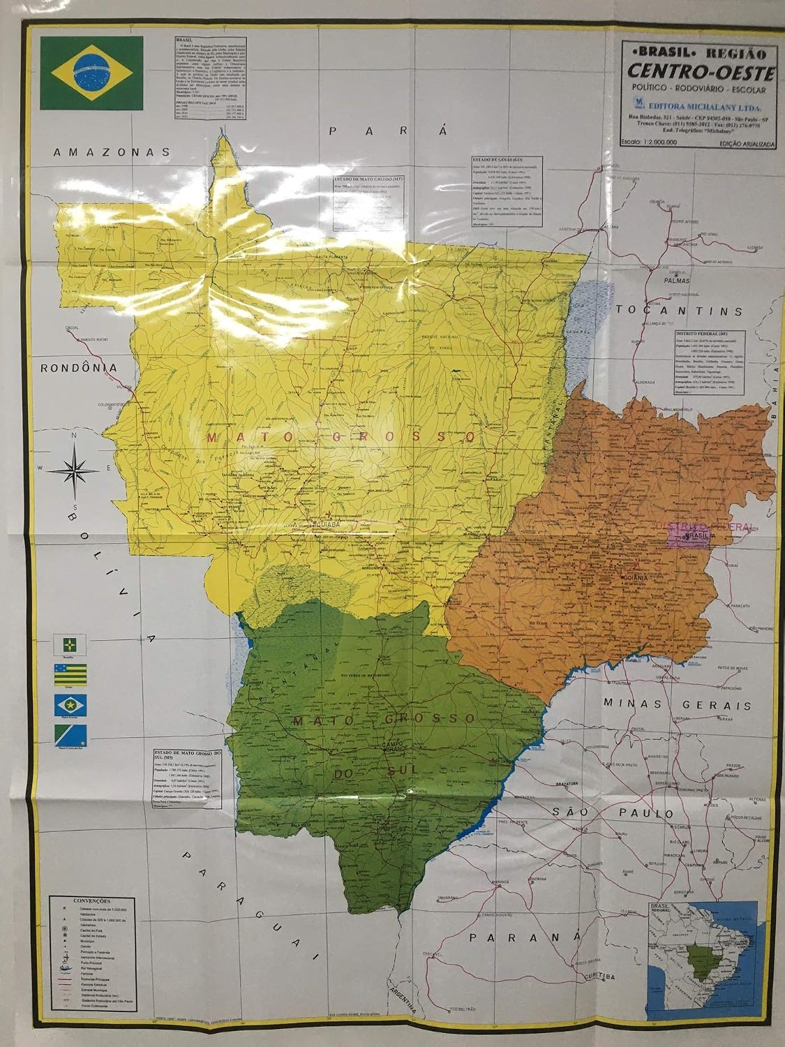 Mapa Físico Brasil - Região Centro-Oeste