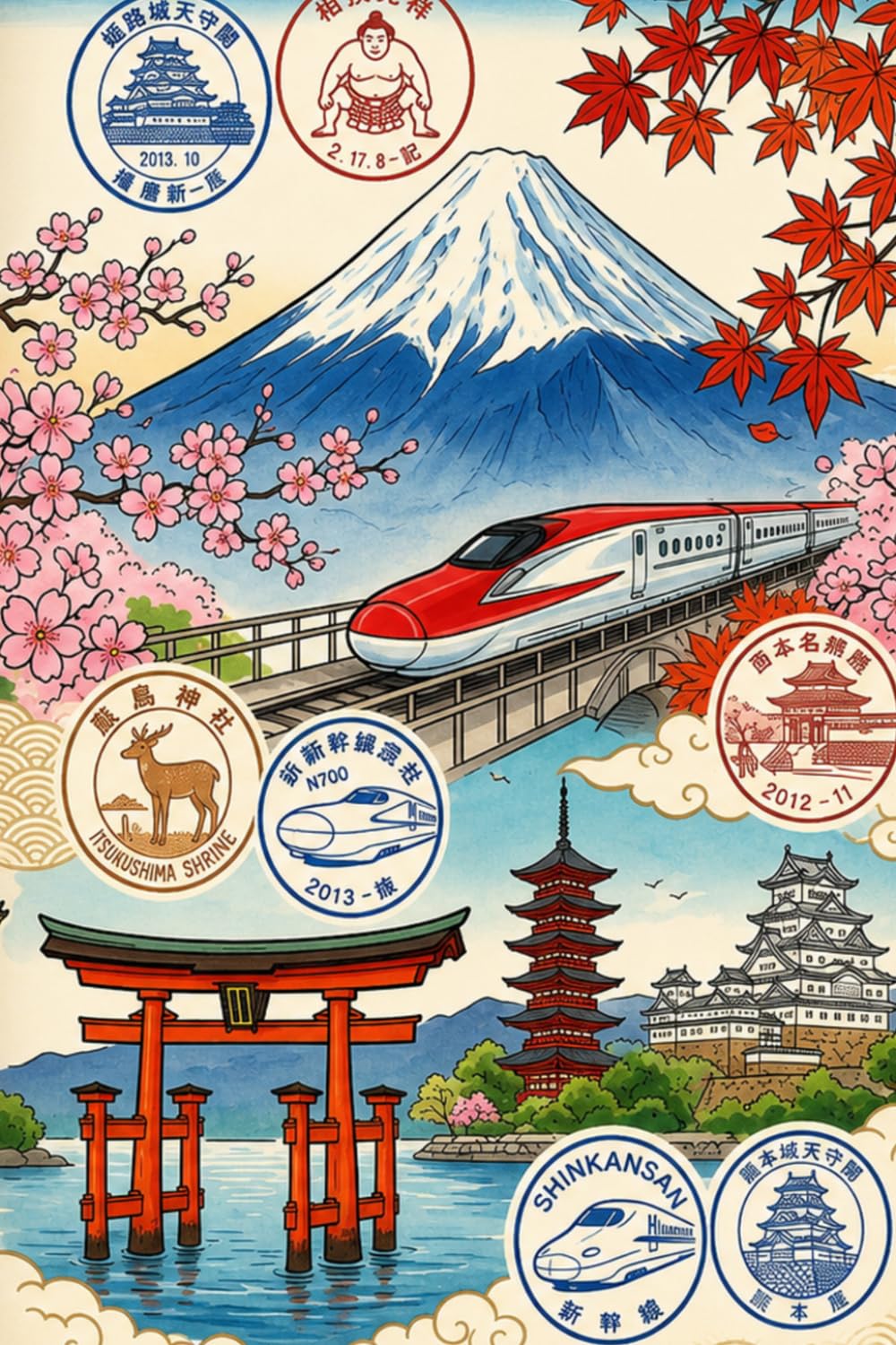 capítulo por capítulo baixar JAPAN EKI STAMP BOOK: The Ultimate Traveler's Collection: Portable Collection Journal for Japanese Train Station and Temple Eki Stamps