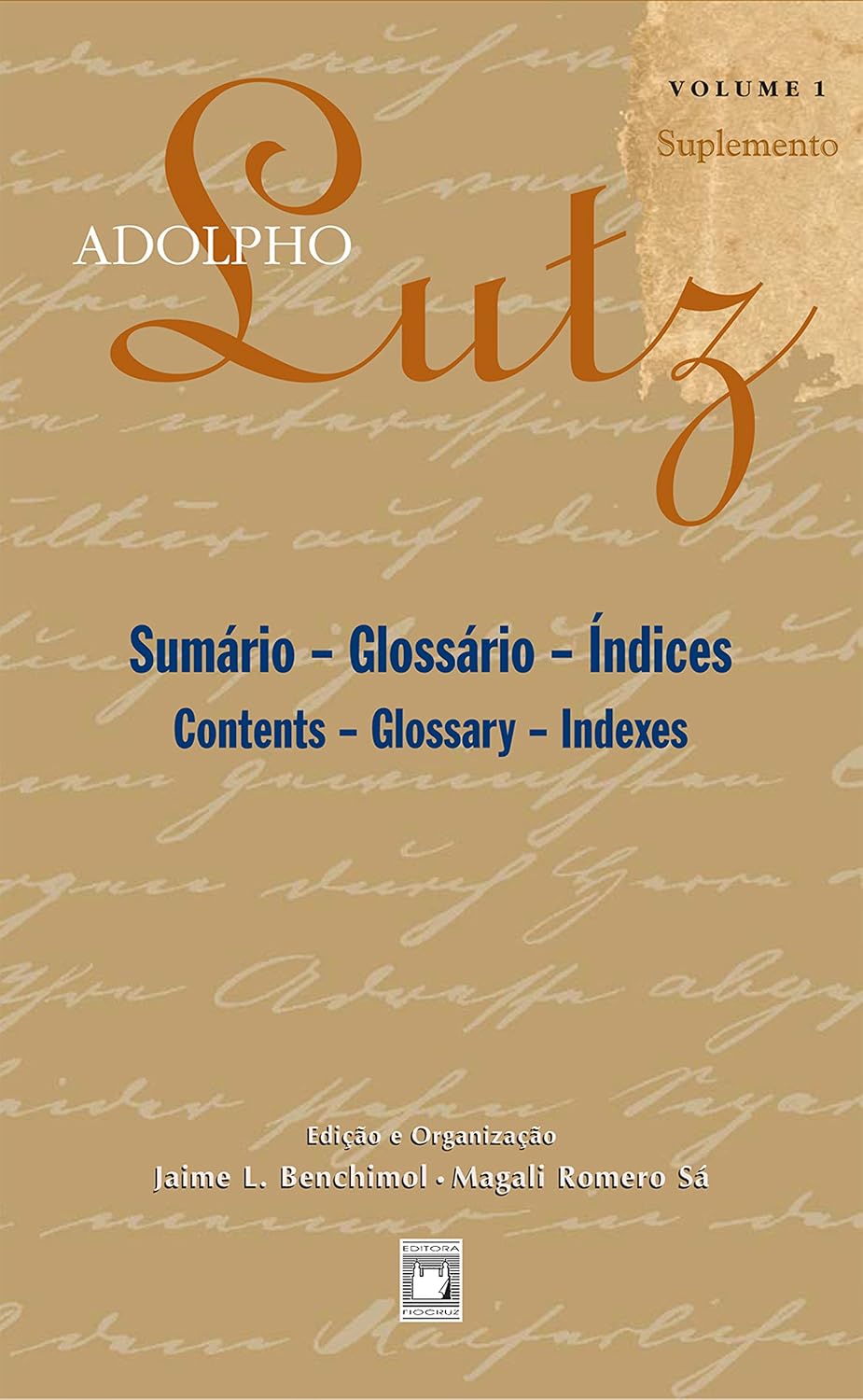 Adolpho Lutz - Sumário – Glossário – Índices - v.1, Suplemento