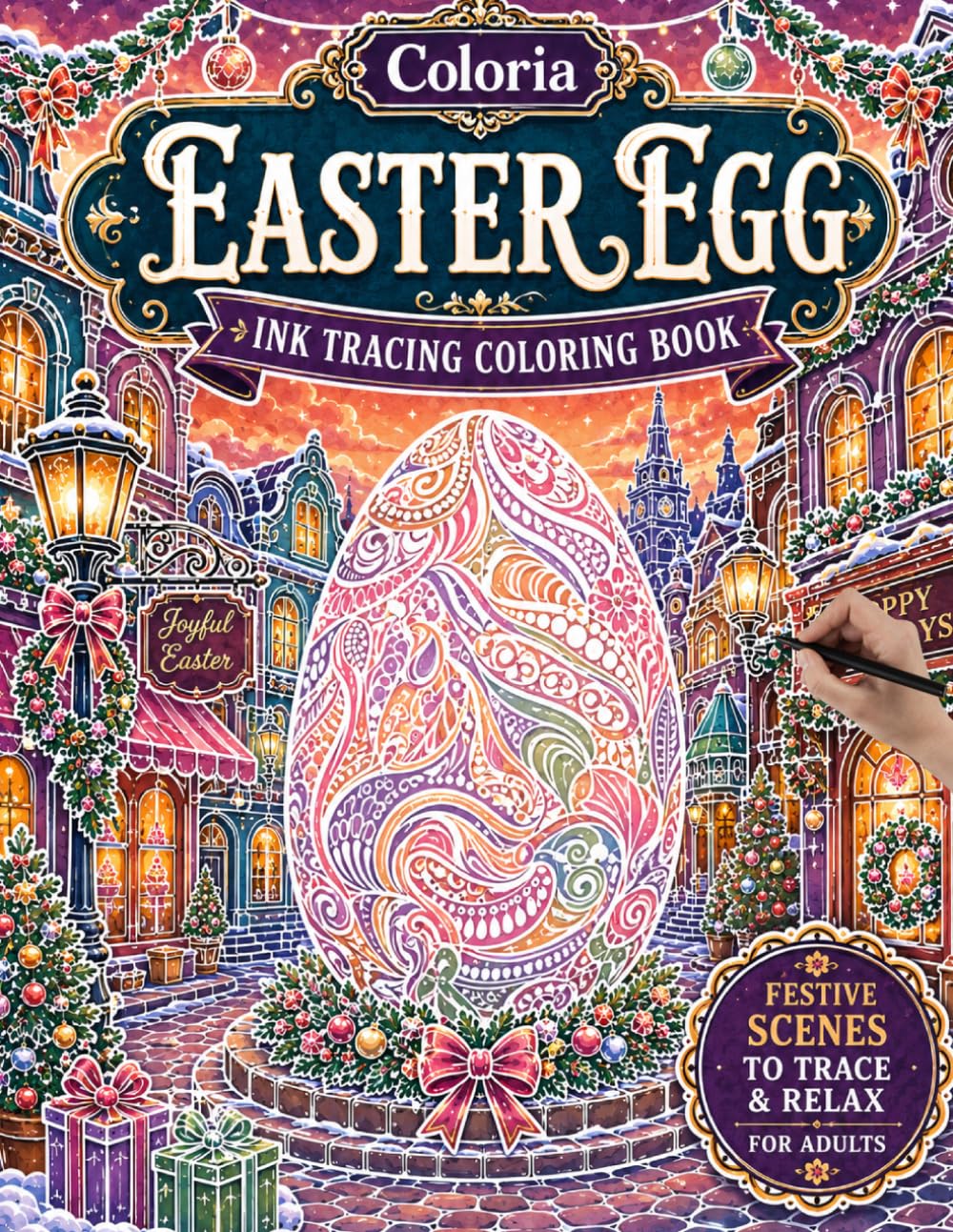 ler totalmente Coloria-Ink Tracing Book: Discover Charming Easter Egg Designs, Spring-Inspired Patterns & Intricate Ink Tracing Artwork for Mindful Relaxation and... & Teens | A Unique Gift for Easter Lovers