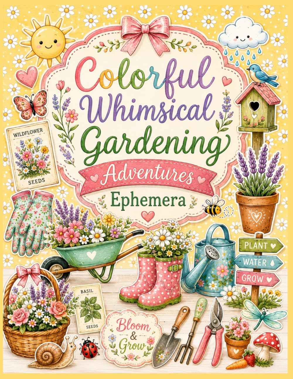 capítulo por capítulo baixar Colorful Whimsical Gardening Adventures Ephemera: 40 Bright Cut-Out Pages with Flowers, Seed Packets, Tags, Labels & Cottage Garden Paper Pieces for Junk Journals, Scrapbooks and Mixed Media Crafts