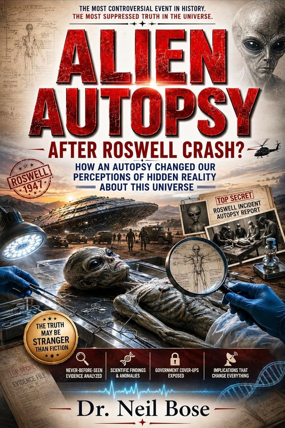 ler totalmente Alien Autopsy After Roswell Crash?: How an Autopsy Changed Our Perceptions of Hidden Reality About This Universe (English Edition)