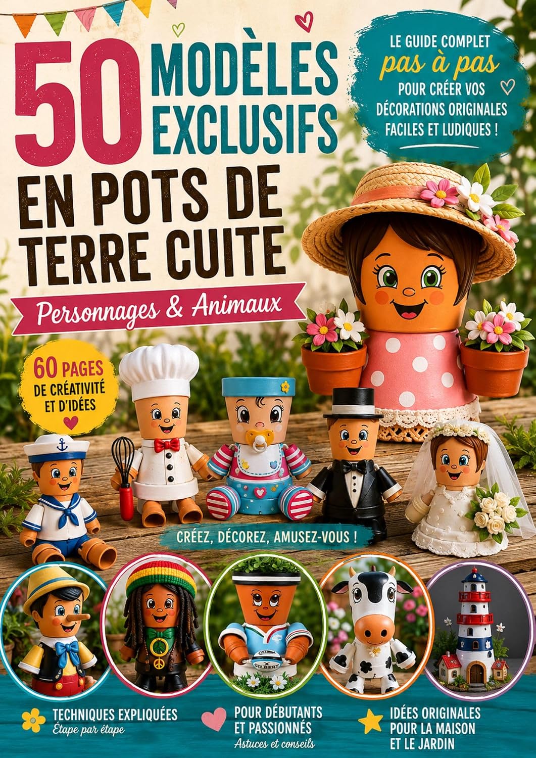 Personnages & Animaux en Pots de Terre Cuite: 50 Modèles Pas à Pas (Atelier de Sandra – Guides Créatifs) (French Edition) baixar livro de graça
