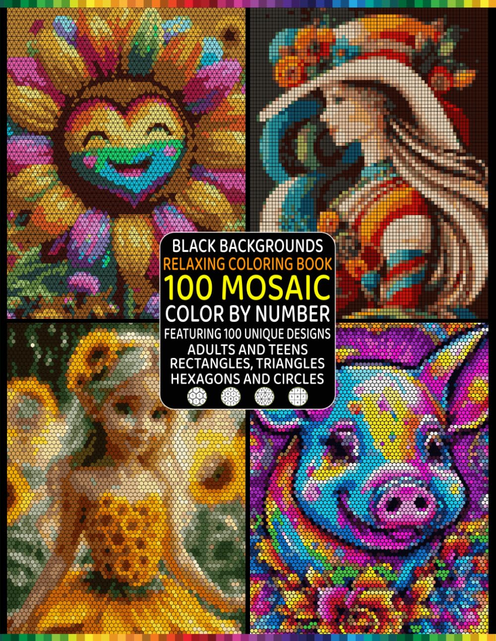 capítulo por capítulo baixar 100 Mystery Mosaic Color by Number Coloring Book for Adults: Color by Number Hidden Pictures with 4 Unique Shapes and a Master Color Palette for Stress Relief and Relaxation