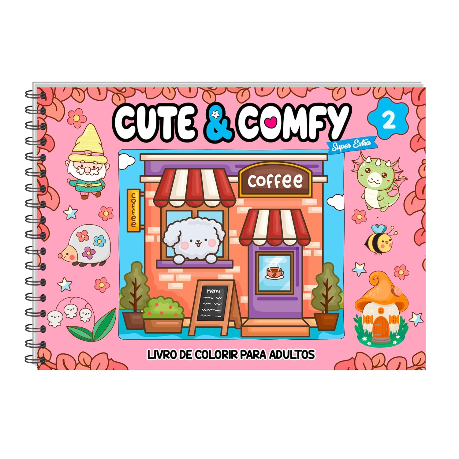 Cute & Comfy Super Extra - Livro de Colorir Adulto - Capa Dura Holográfica baixar livro de graça