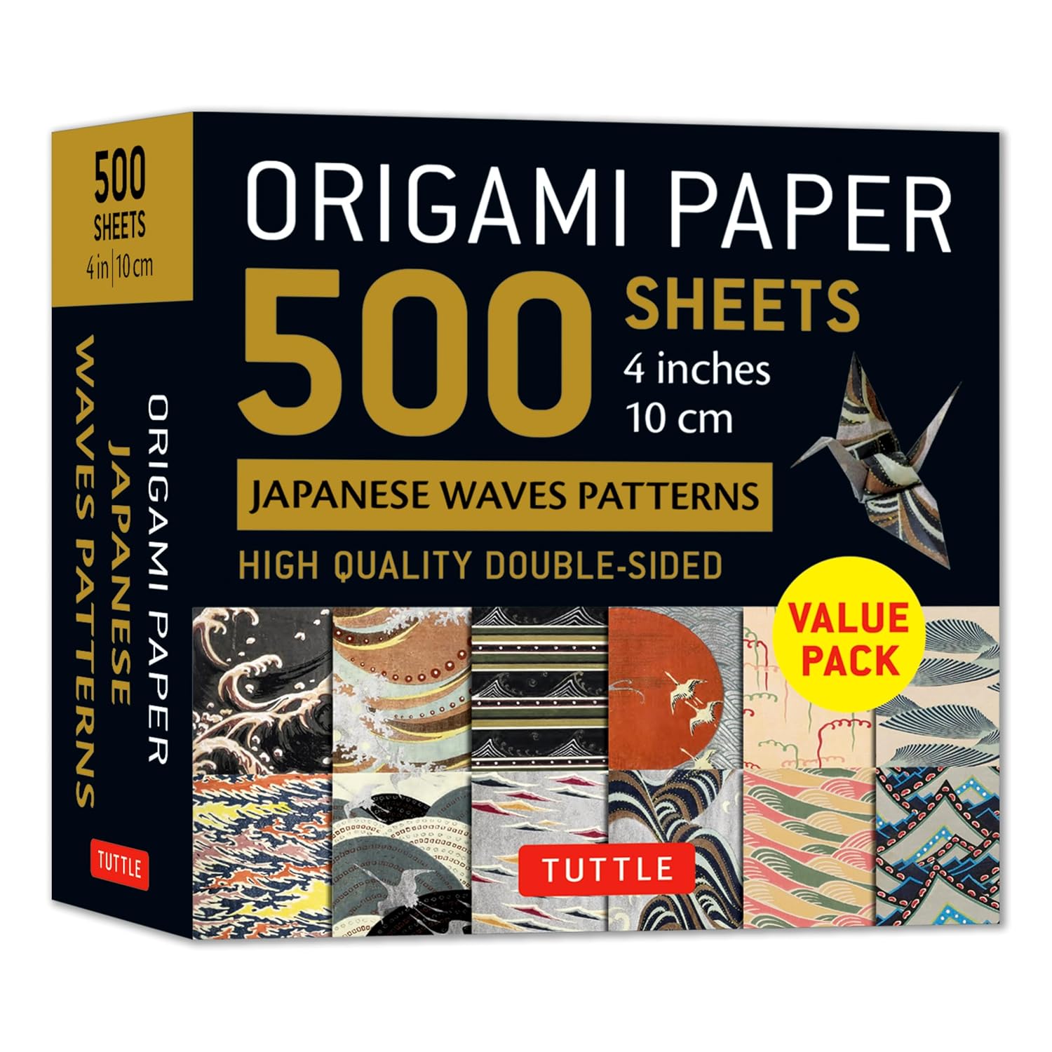 Origami Paper 500 Sheets Japanese Waves 4 (10 CM)
