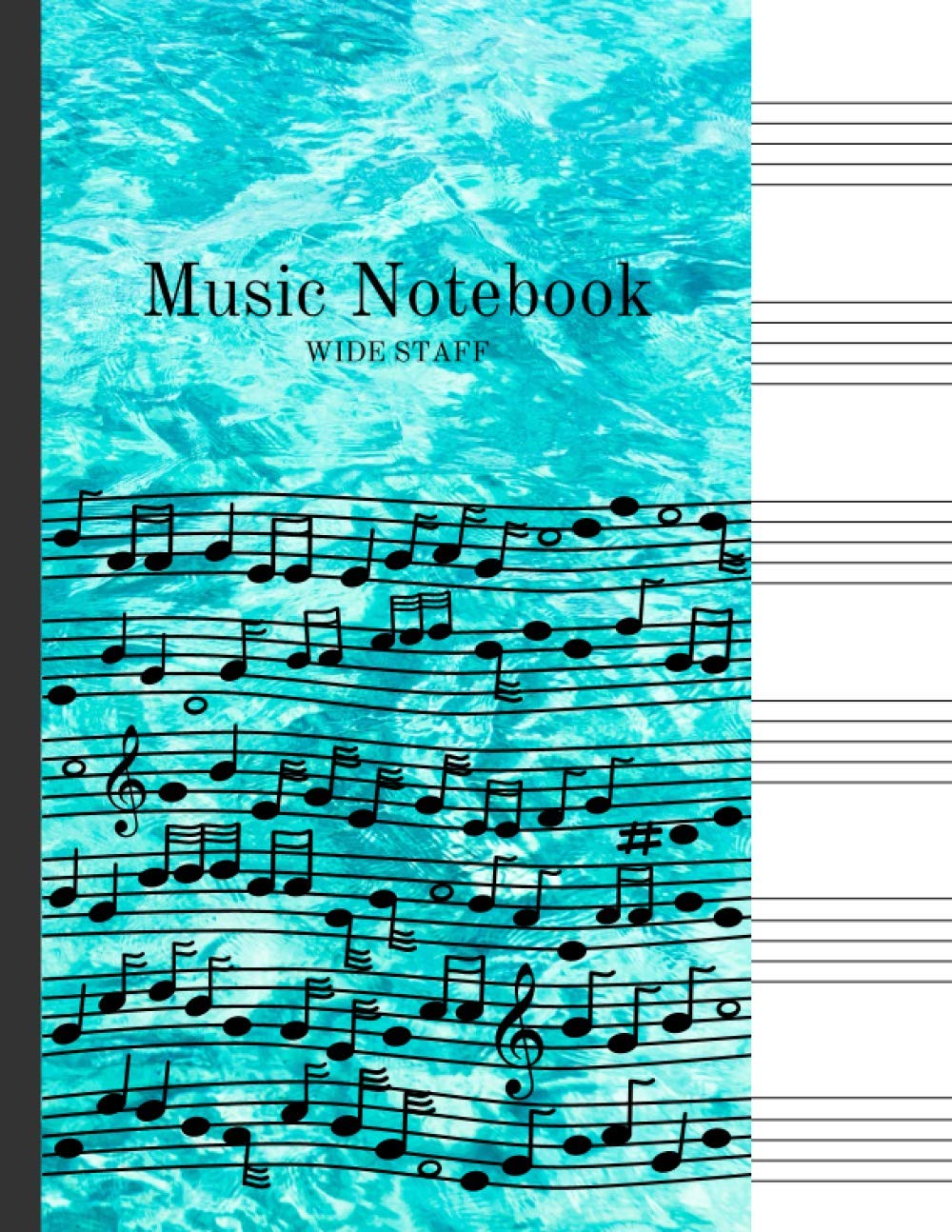 Music Notebook Wide Staff: Manuscript Paper for Kids | Music Composition Book Wide Staff | Song Writing Journal for Kids | 6 Staves per Page | 8.5"x11" | Matte Cover baixar o livro de graça