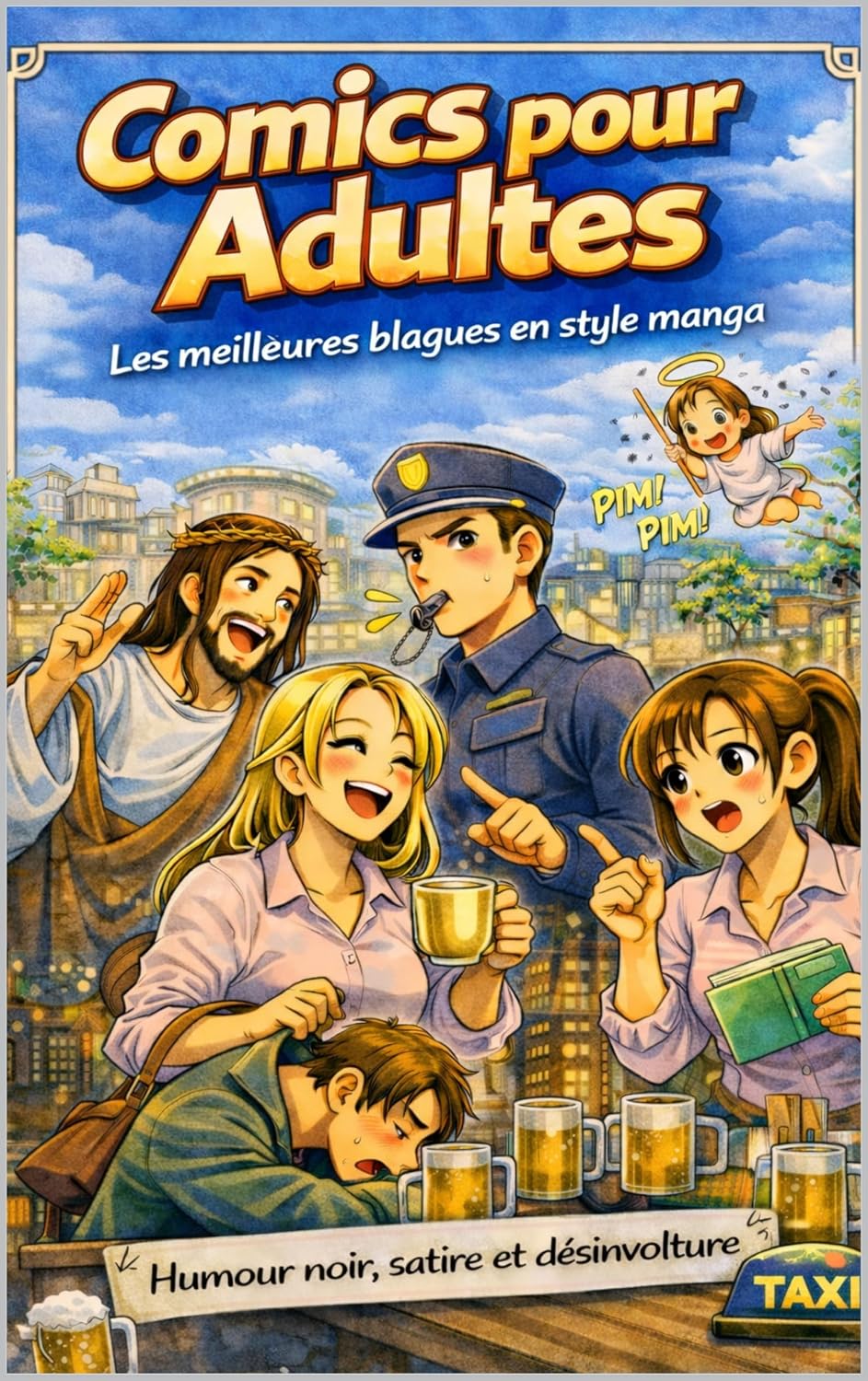 Comics pour Adultes - Les meilleures blagues en style manga: Cartoon en Humour noir, satire et situations du quotidien, idéal pour cadeau (French Edition) baixar o livro de graça