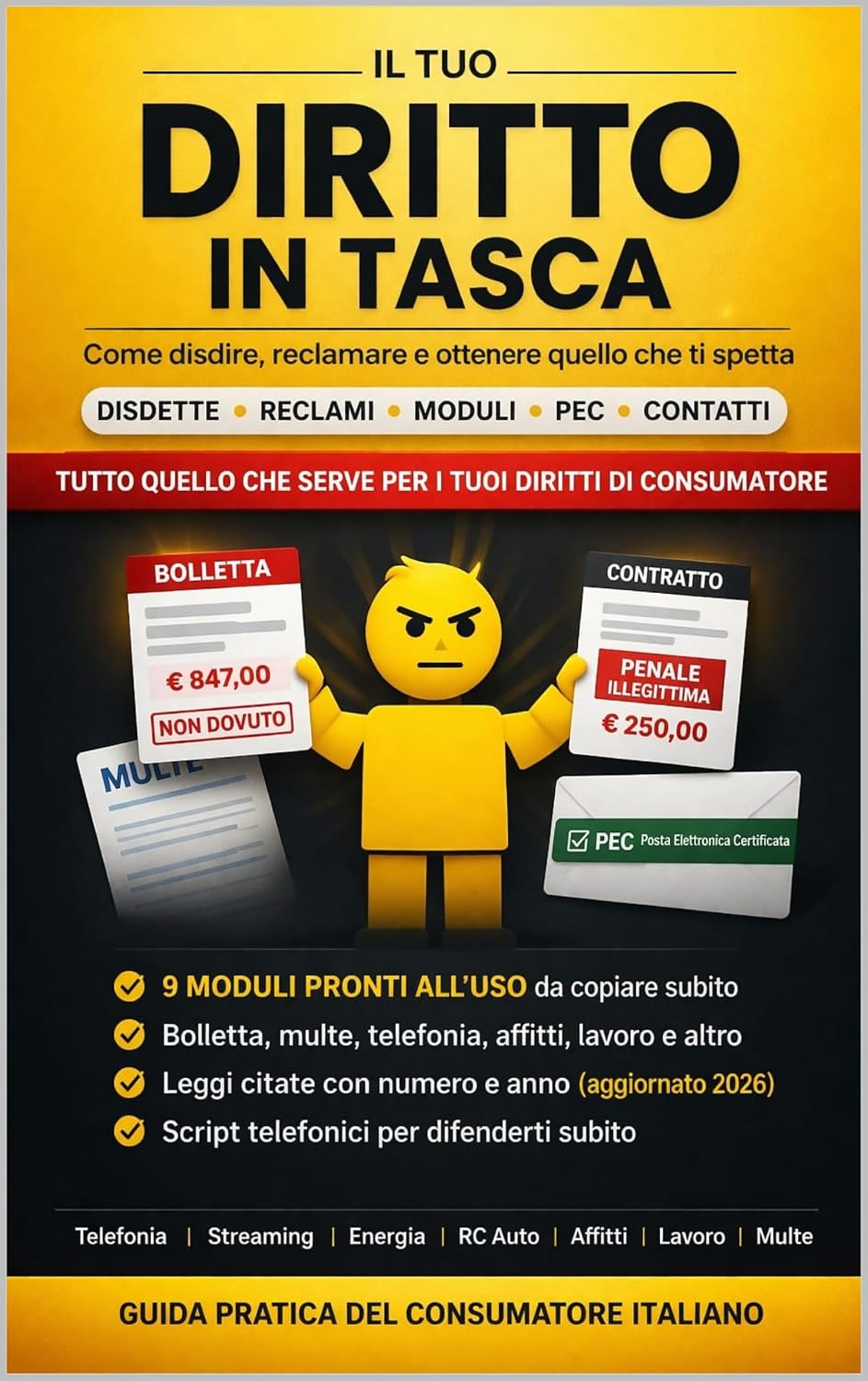 Il tuo DIRITTO in tasca: Reclami, disdette, recessi, contestazioni, tutto quello che c'è da sapere con moduli pronti all'uso (Italian Edition) baixar livro de graça