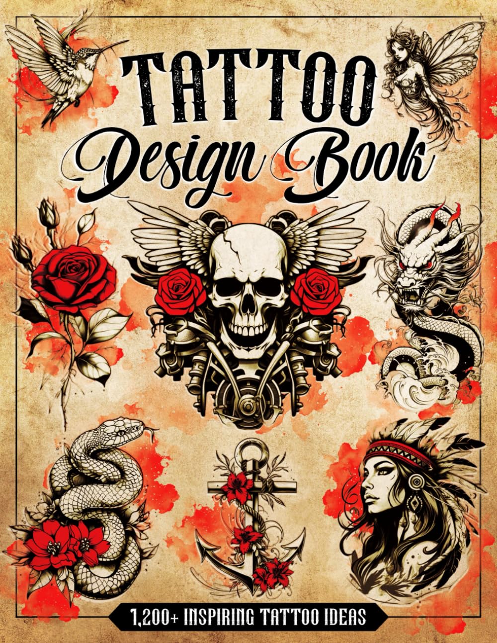 ler totalmente Tattoo Design Book | 1,200+ Inspiring Tattoo Ideas: Flash Art, Symbols & Unique Designs for Artists and Ink Lovers — Meaningful Tattoos in All Styles: Nature, Animals, Myth, Spiritual, Abstract & More