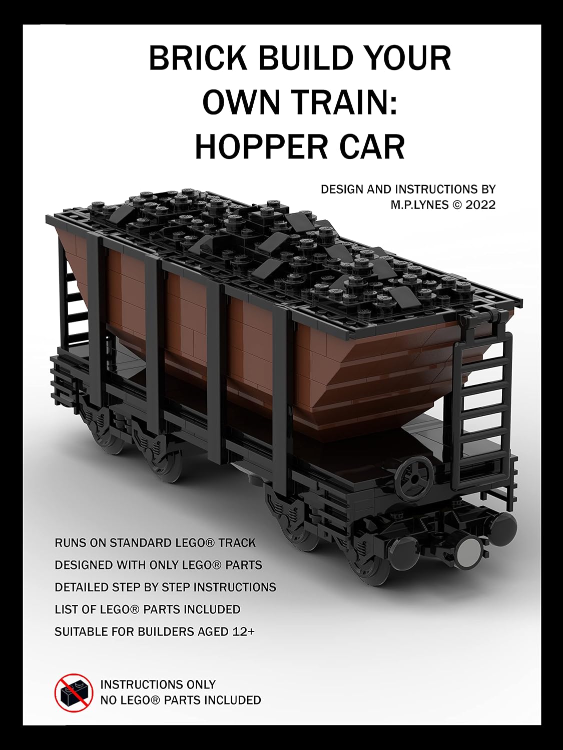 ler totalmente BRICK BUILD YOUR OWN TRAIN: HOPPER CAR (English Edition)