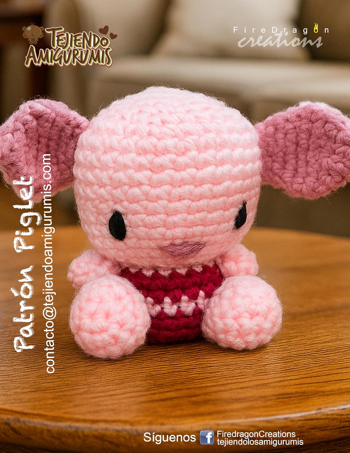 ler totalmente Patrón Amigurumi de Piglet: Versión Replica de impresión (Spanish Edition)