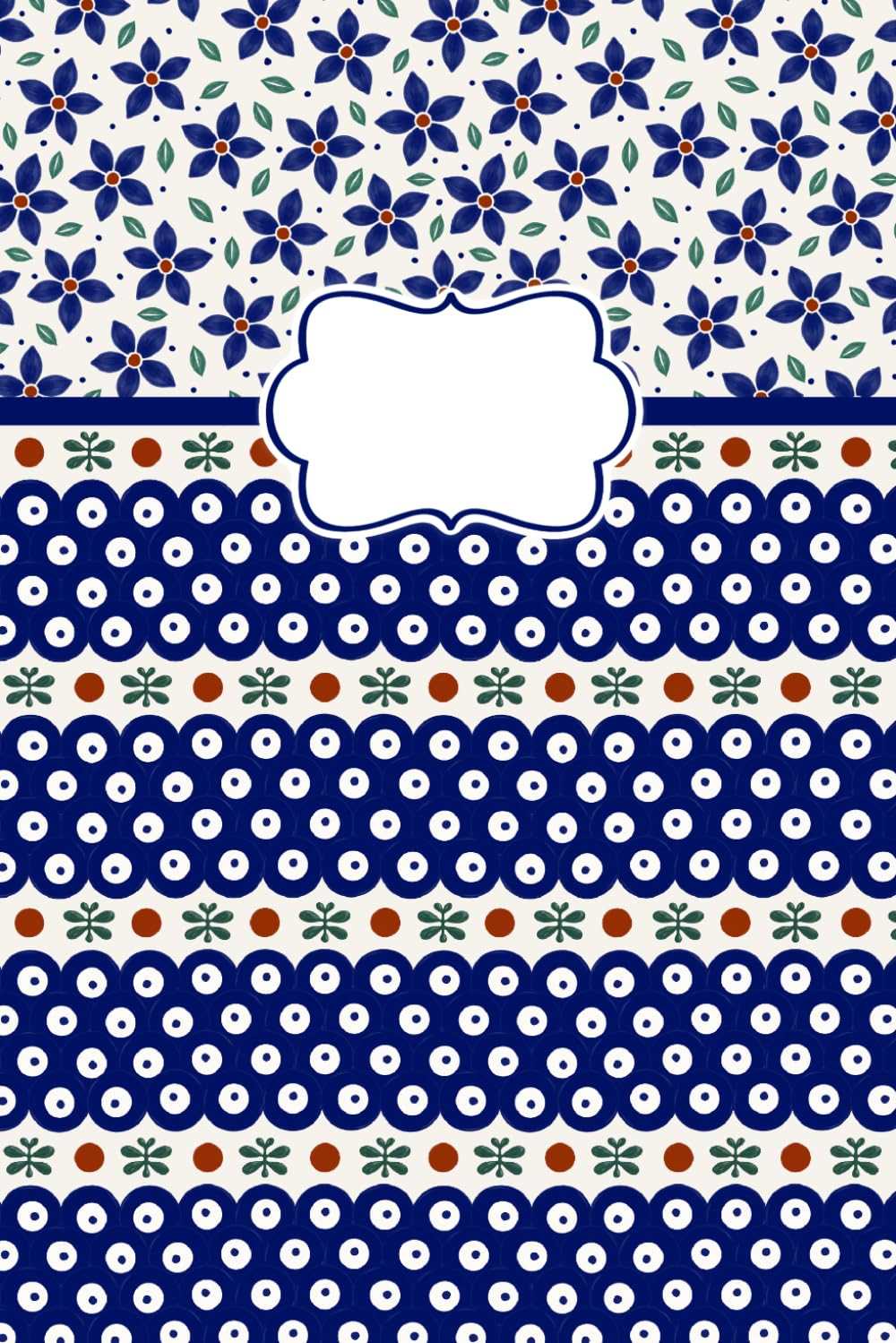 Polish Pottery Pattern Notebook: 6 x 9 Lined Journal | 80 Lined Pages | Peacock Daisy and Mosquito Blue Floral Writing Notebook for Recipes, School, Work & Everyday Notes or Gifts baixar o livro de graça