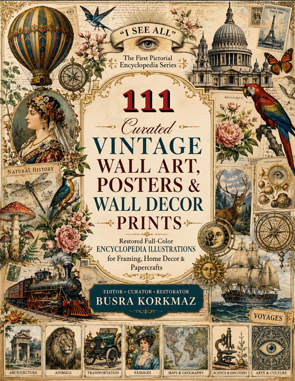11 Curated Vintage Wall Art, Posters & Wall Decor Prints - Restored Full-Color Encyclopedia Illustrations for Framing, Home Decor & Papercrafts (I SEE ALL LIBRARY) baixar livro de graça