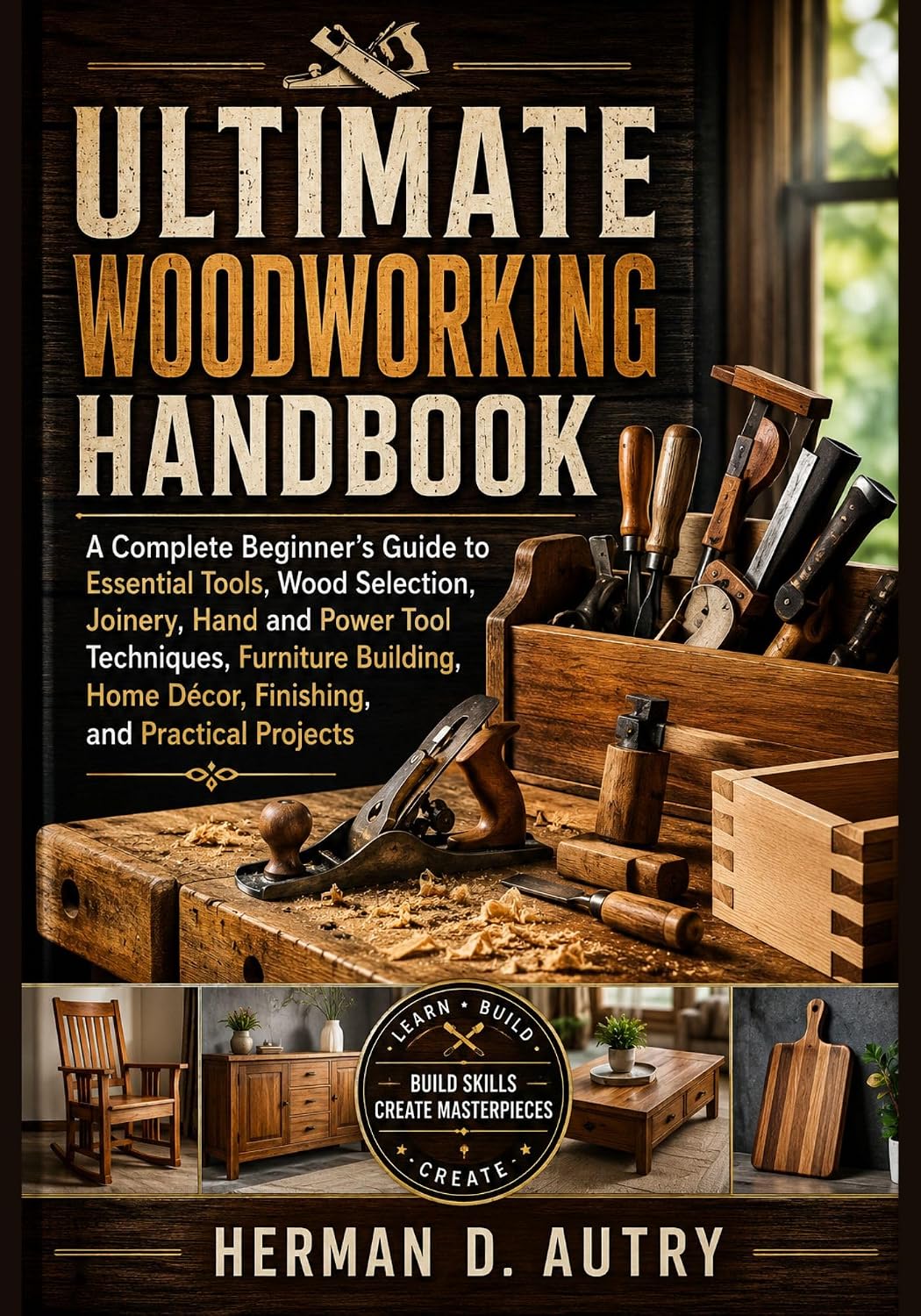 capítulo por capítulo baixar THE ULTIMATE WOODWORKING HANDBOOK: A Complete Beginner's Guide to Essential Tools, Wood Selection, Joinery, Hand and Power Tool Techniques, Furniture Building,... Finishing, and Projects (English Edition)