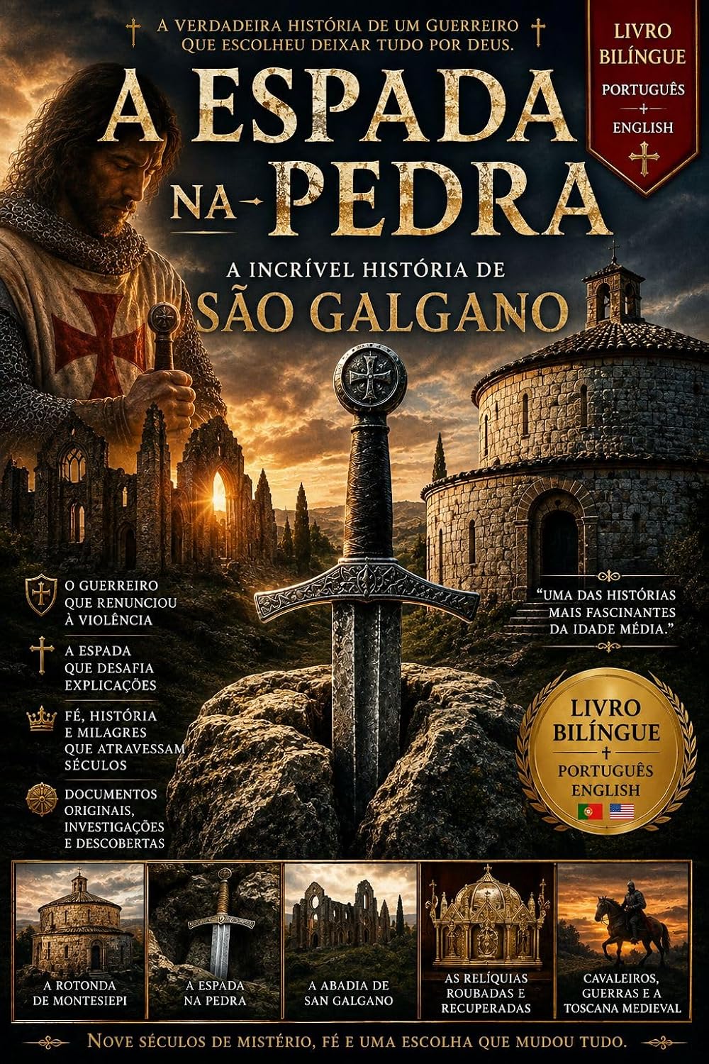 ler totalmente O MISTÉRIO DE SÃO GALGANO: A Verdadeira História do Cavaleiro Medieval que Enterrou sua Espada na Pedra, Renunciou à Guerra e Deixou uma das Relíquias Mais Enigmáticas do Cristianismo