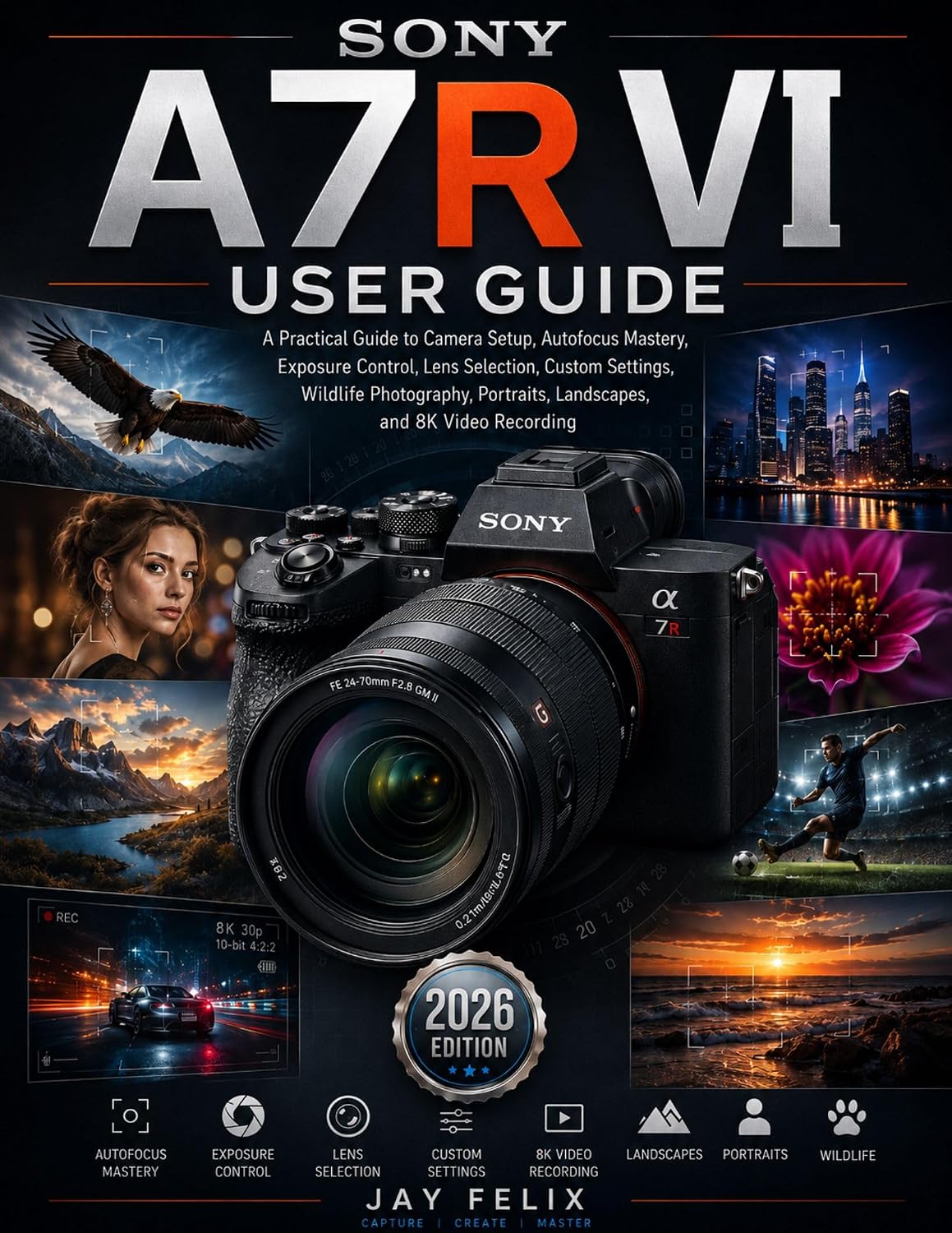 ler totalmente SONY A7R VI USER GUIDE: A Practical Guide to Camera Setup, Autofocus Mastery, Exposure Control, Lens Selection, Custom Settings, Wildlife Photography,... and 8K Video Recording (English Edition)