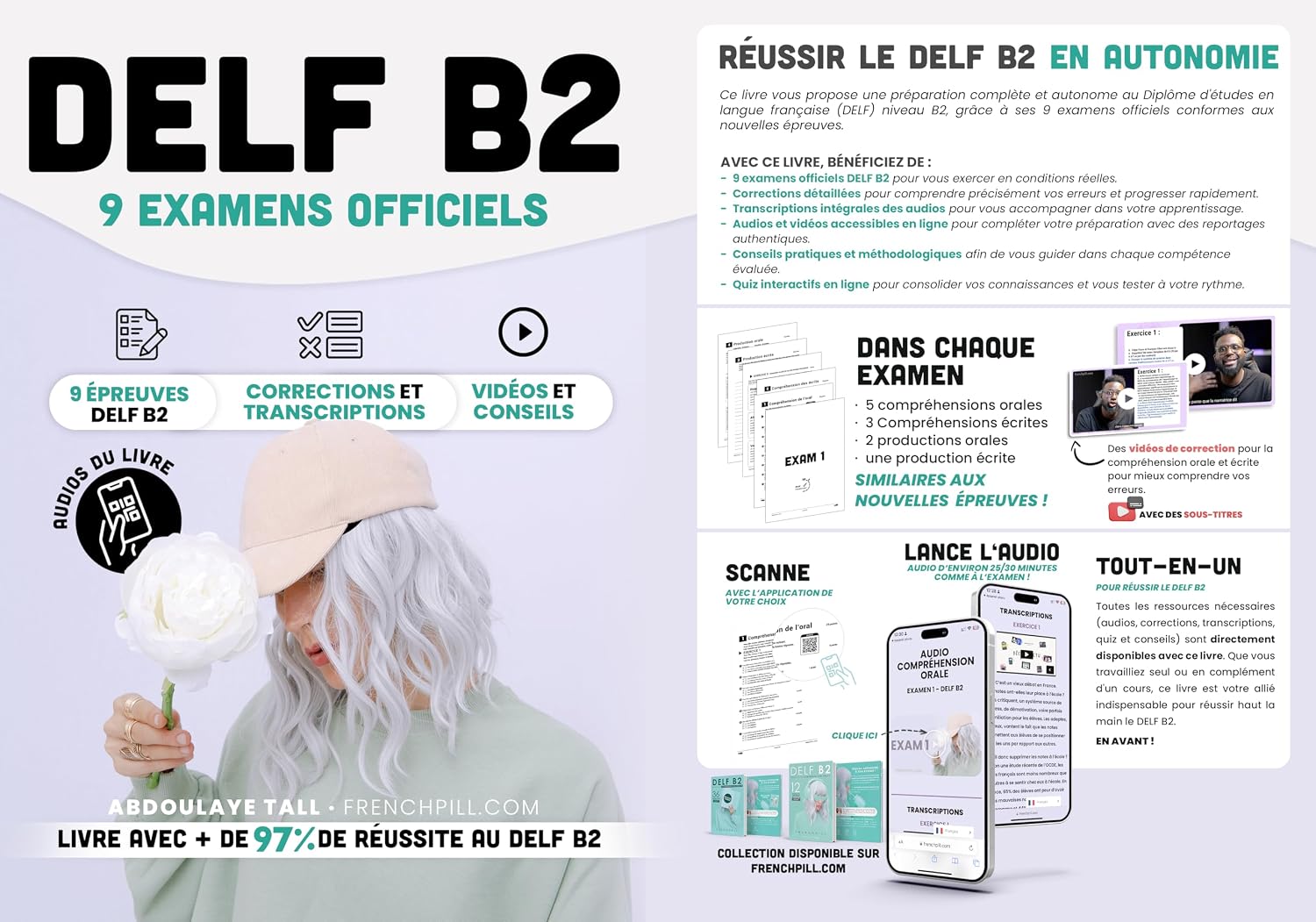 DELF B2 - 9 examens officiels: 9 épreuves DELF B2, corrections et transcriptions, vidéos et conseils (French Edition) baixar livro de graça