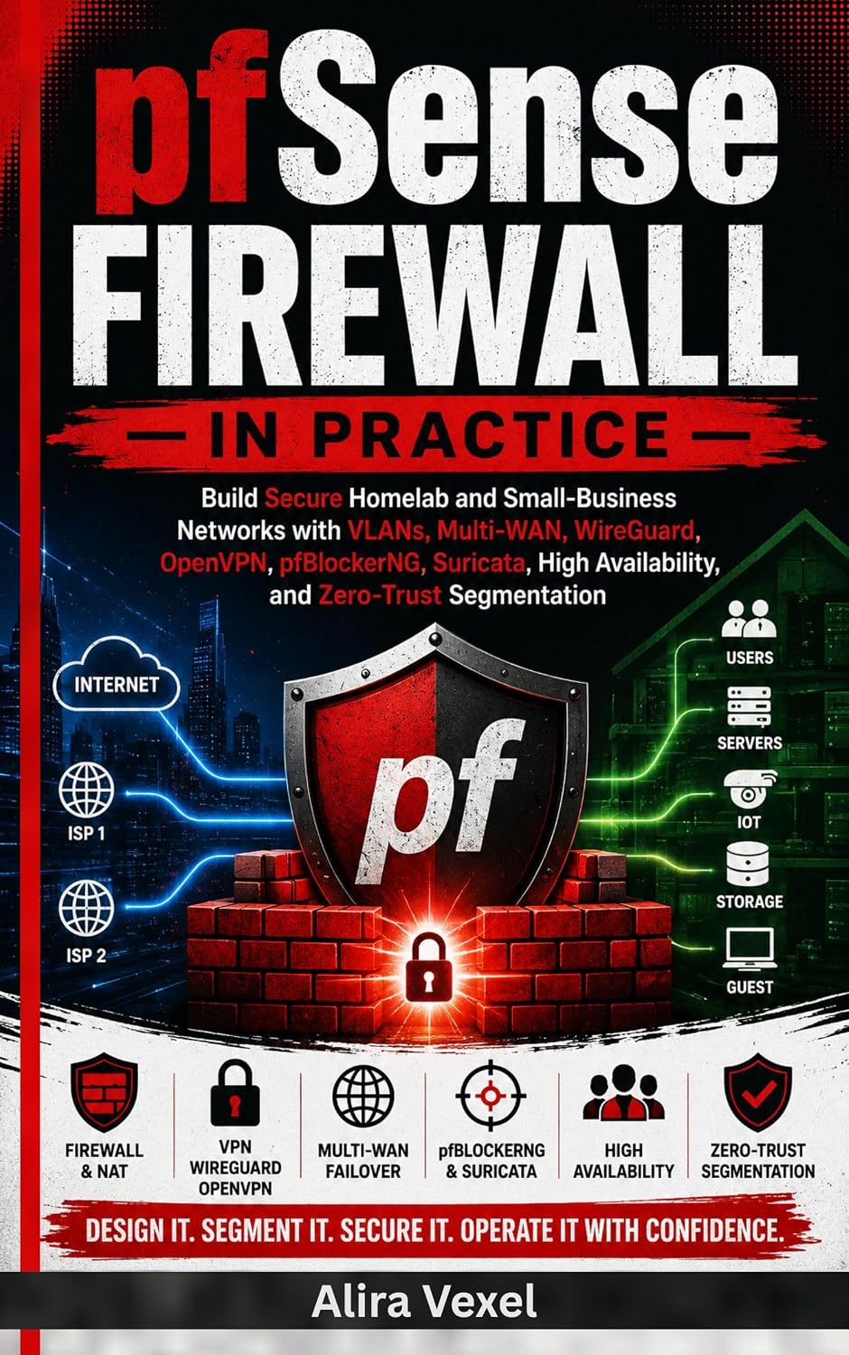 pfSense Firewall in Practice: Build Secure Homelab and Small-Business Networks with VLANs, Multi-WAN, WireGuard, OpenVPN, pfBlockerNG, Suricata, High Availability,... Zero-Trust Segmentation (English Edition) baixar o livro de graça