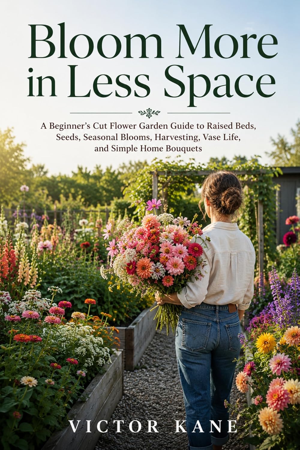 ler totalmente Bloom More in Less Space: A Beginner’s Cut Flower Garden Guide to Raised Beds, Seeds, Seasonal Blooms, Harvesting, Vase Life, and Simple Home Bouquets (English Edition)
