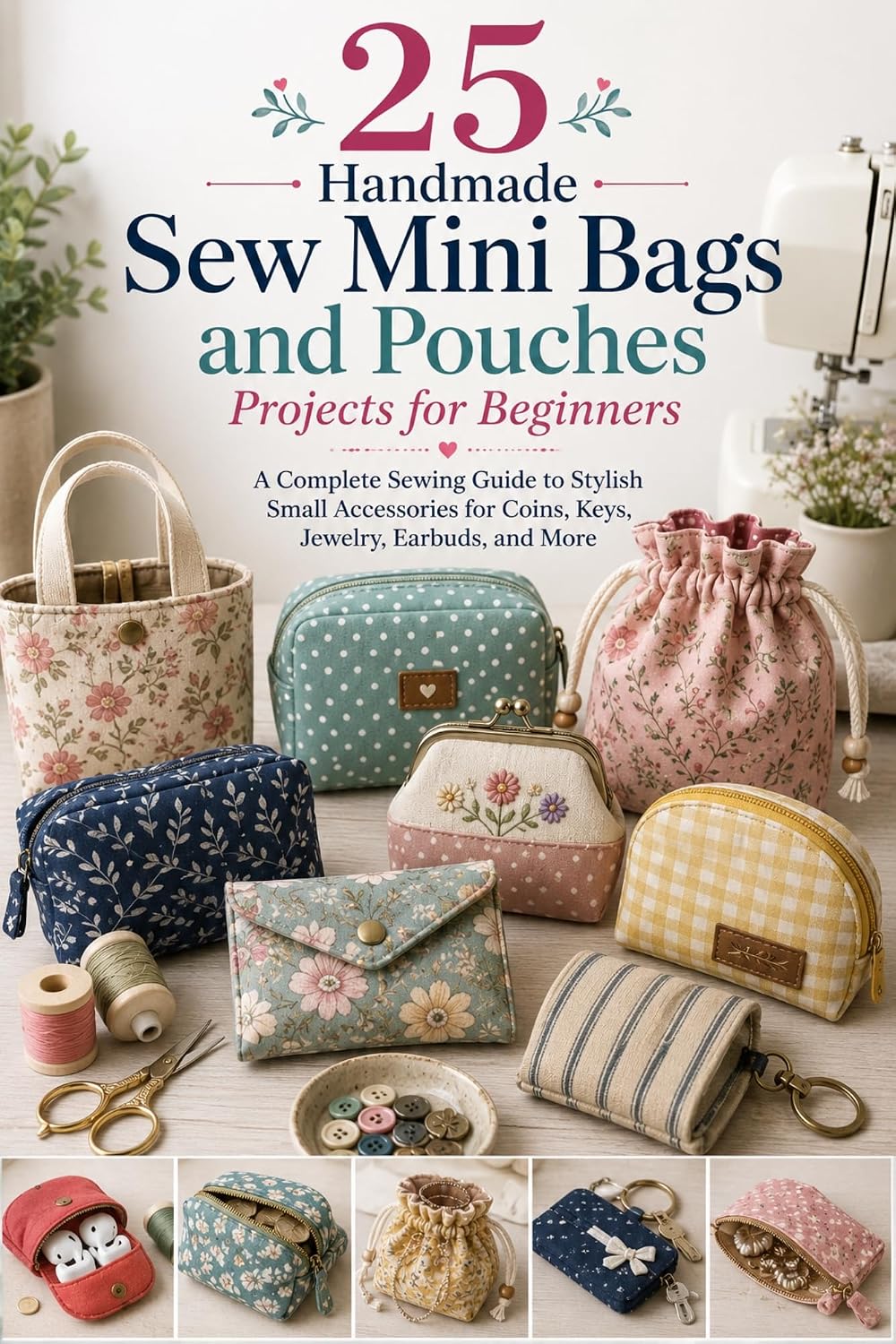 capítulo por capítulo baixar 25 Handmade Sew Mini Bags and Pouches Projects for Beginners: A Complete Sewing Guide to Stylish Small Accessories for Coins, Keys, Jewelry, Earbuds, and More (English Edition)