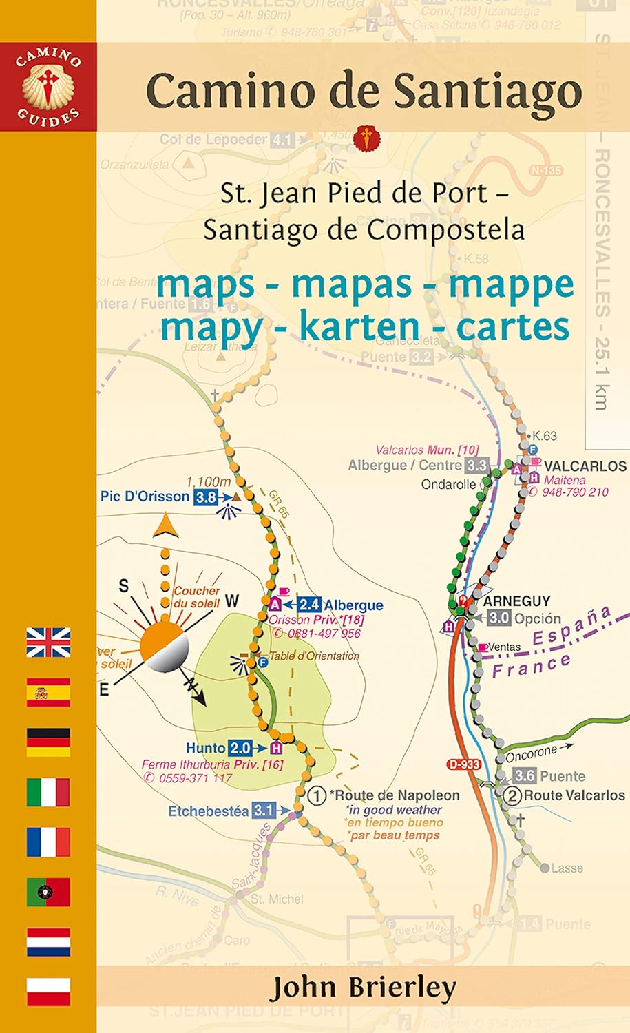 ler totalmente Camino de Santiago Maps: St. Jean Pied De Port - Santiago De Compostela
