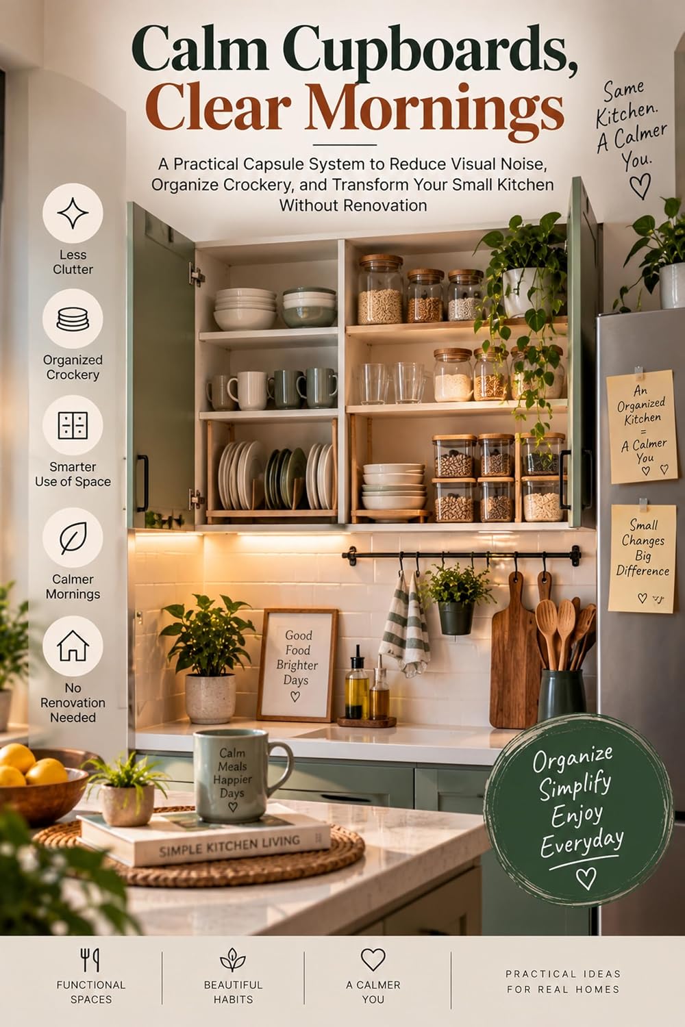 Calm Cupboards, Clear Mornings: A Practical Capsule System to Reduce Visual Noise, Organize Crockery, and Transform Your Small Kitchen Without Renovation... Home, Transform Your Mind) (English Edition) baixar livro de graça