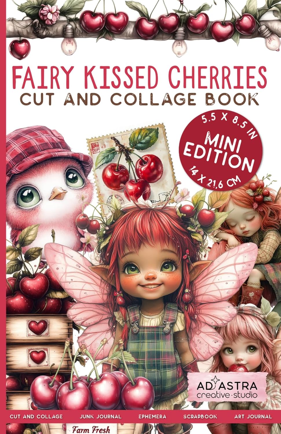 FAIRY KISSED CHERRIES BACKGROUNDS BOOK - MINI EDITION: For Junk Journals, Scrapbook, Ephemera And More baixar o livro de graça