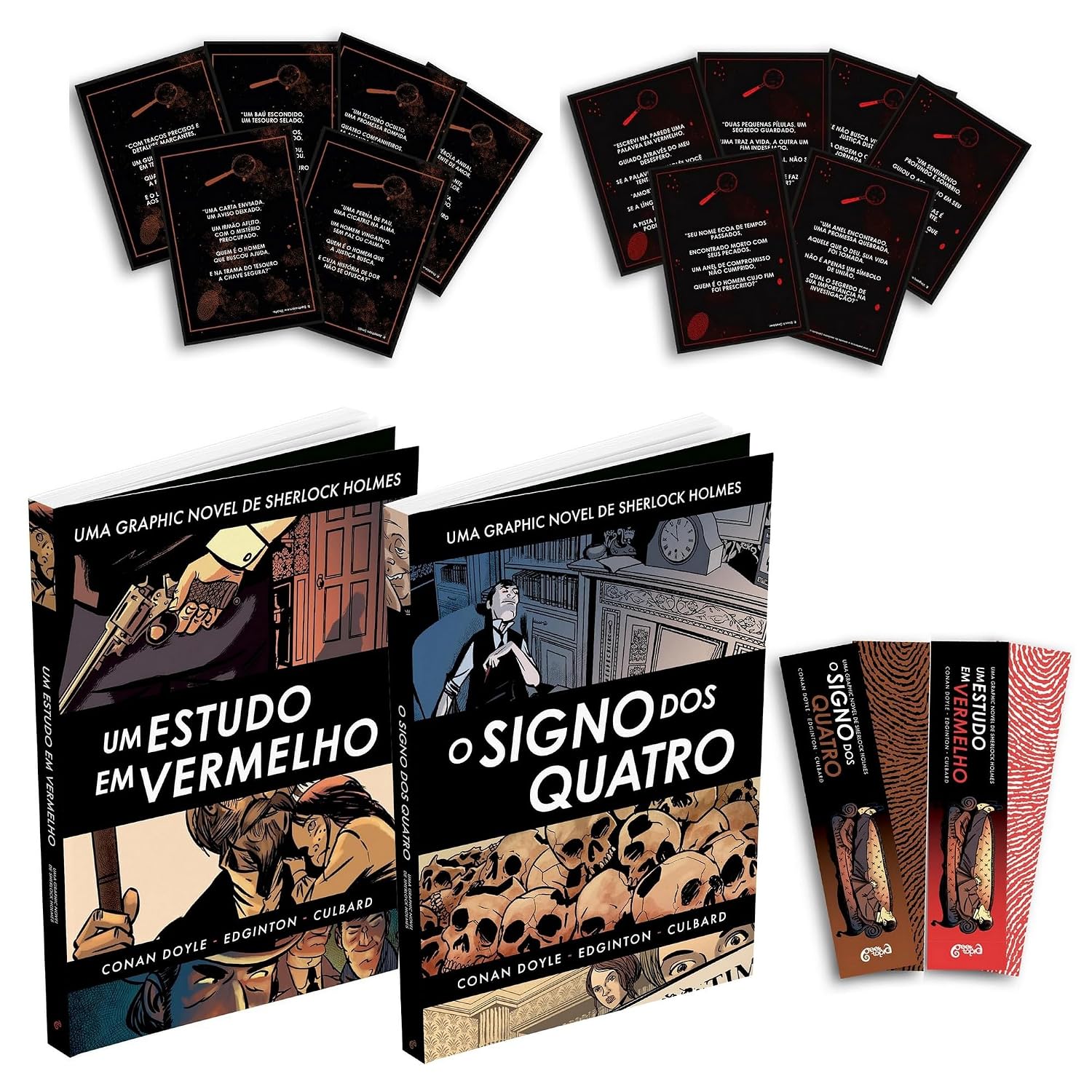 Combo Sherlock Holmes - HQs Inéditas: Sherlock Holmes: O Signo dos Quatro / Sherlock Holmes: Um Estudo em Vermelho - Acompanha cards e marcador exclusivos baixar livro de graça