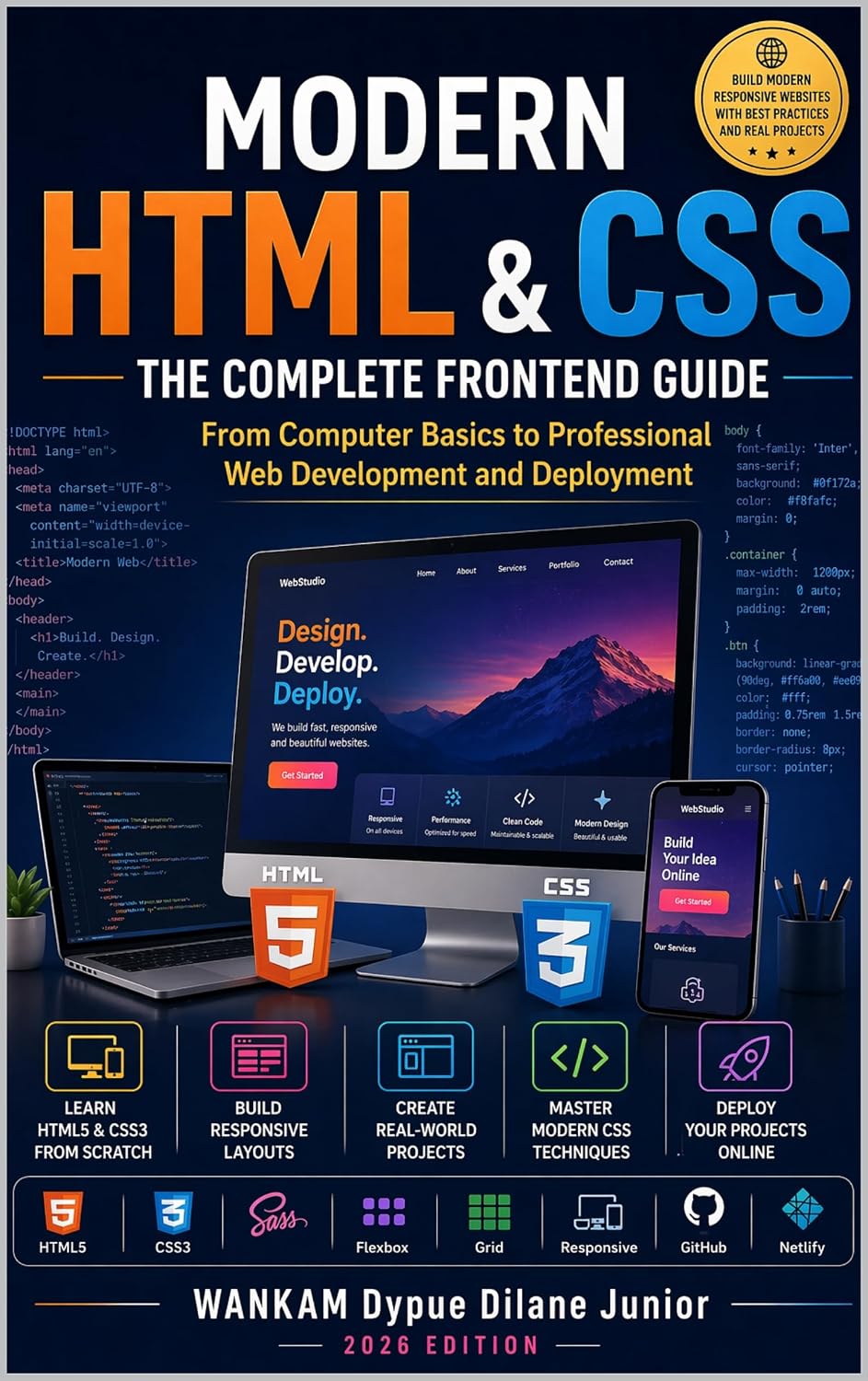 ler totalmente Modern HTML & CSS The Complete Frontend Guide: From Computer Basics to Professional Web Development and Deployment (Frontend Engineering Series Book 1) (English Edition)